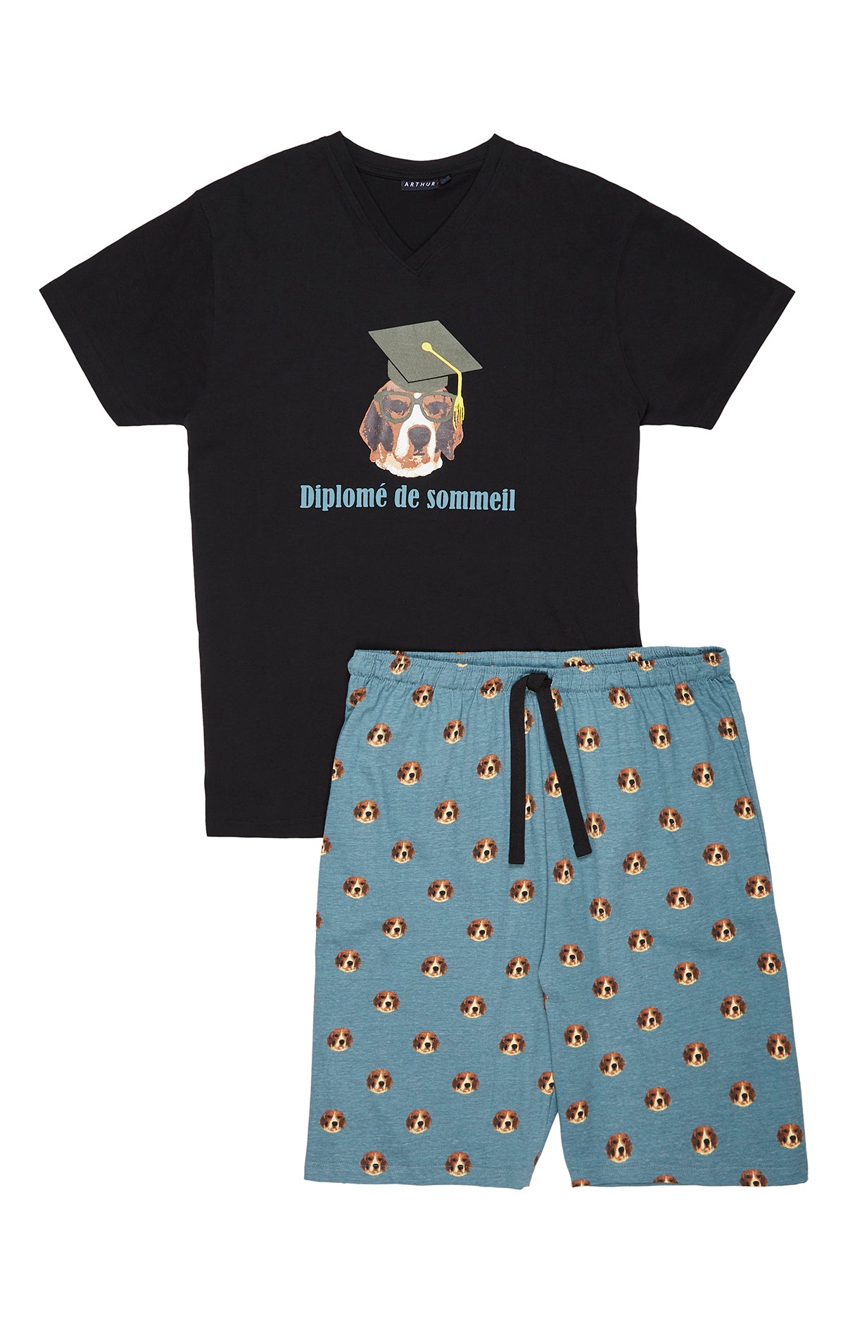 Pyjashort Homme Beagle Bleu 9