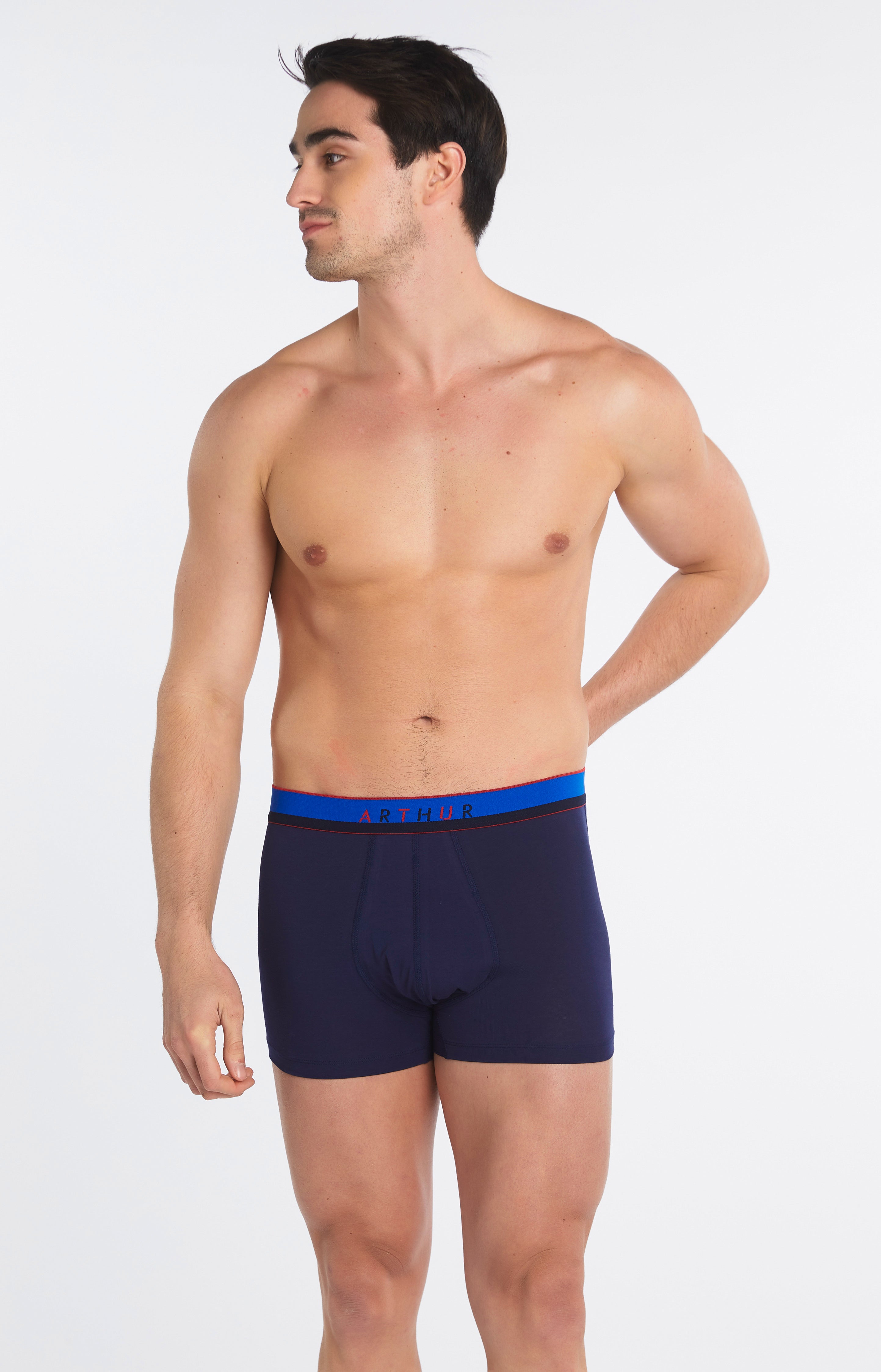 Boxer Slippé Homme uni Marine 23