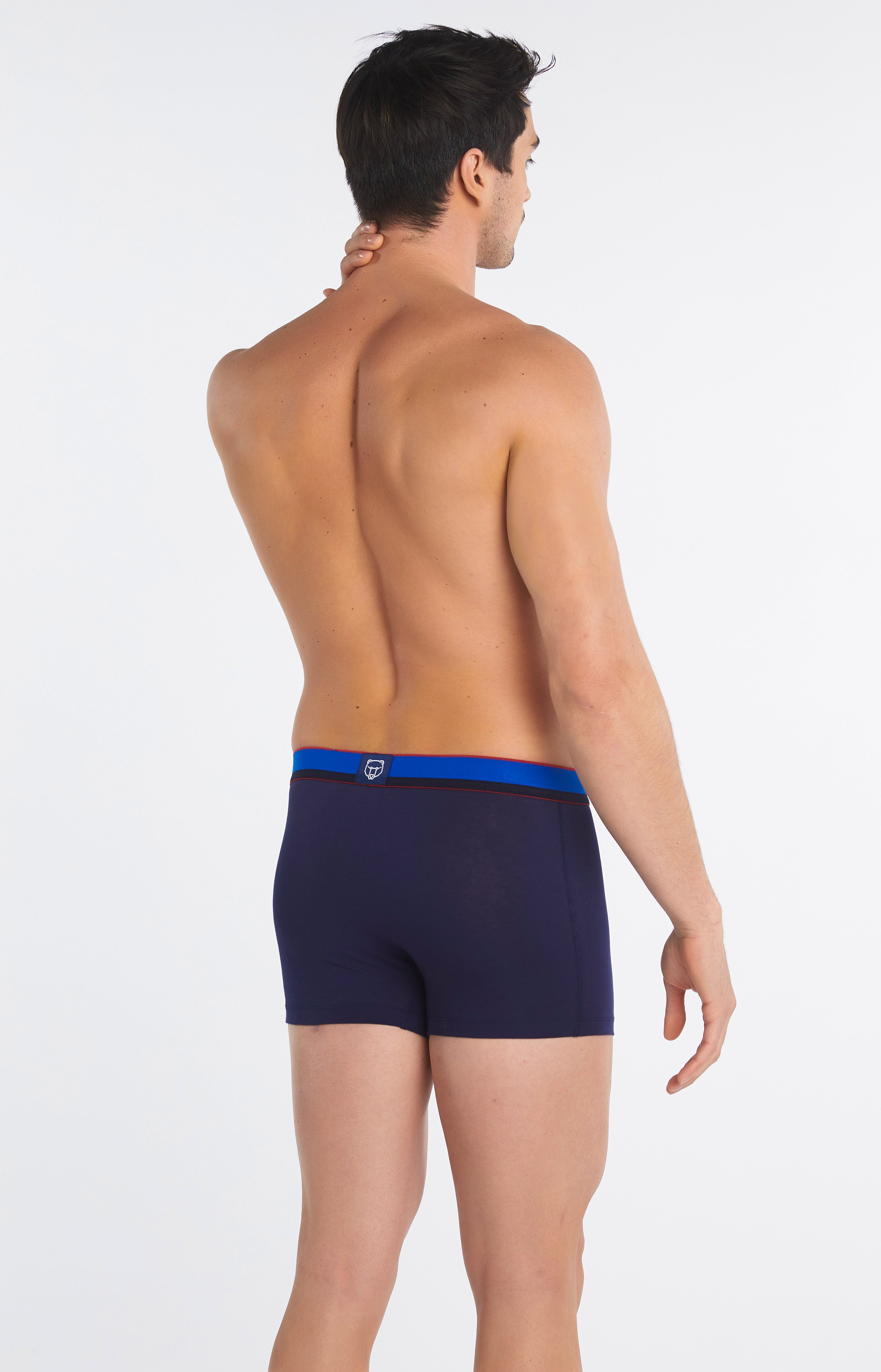 Boxer Slippé Homme uni Marine 20