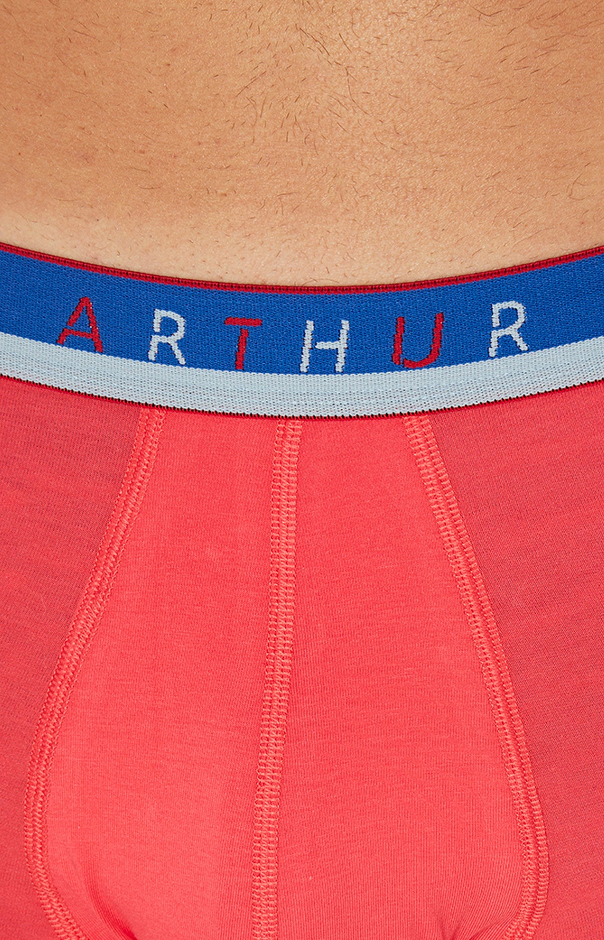 Boxer Slippé Homme Uni Rouge 32