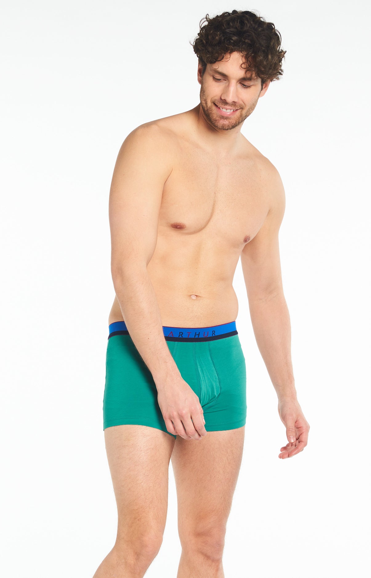 Boxer Slippé Homme Uni Rose 15