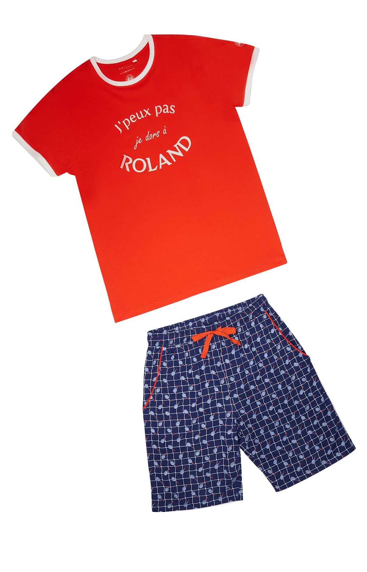 Pyjama court Enfant Roland Garros Blanc et Ivoire 3