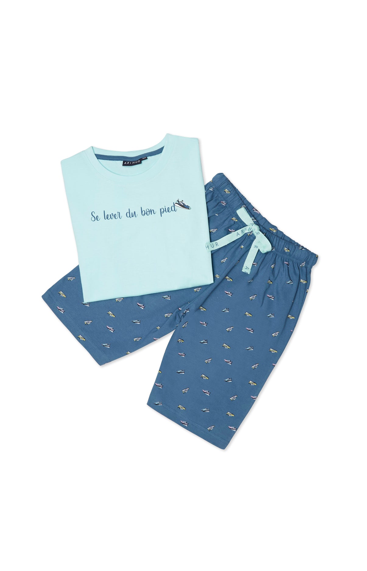 Pyjama court Enfant Sneakers Duck Bleu 3