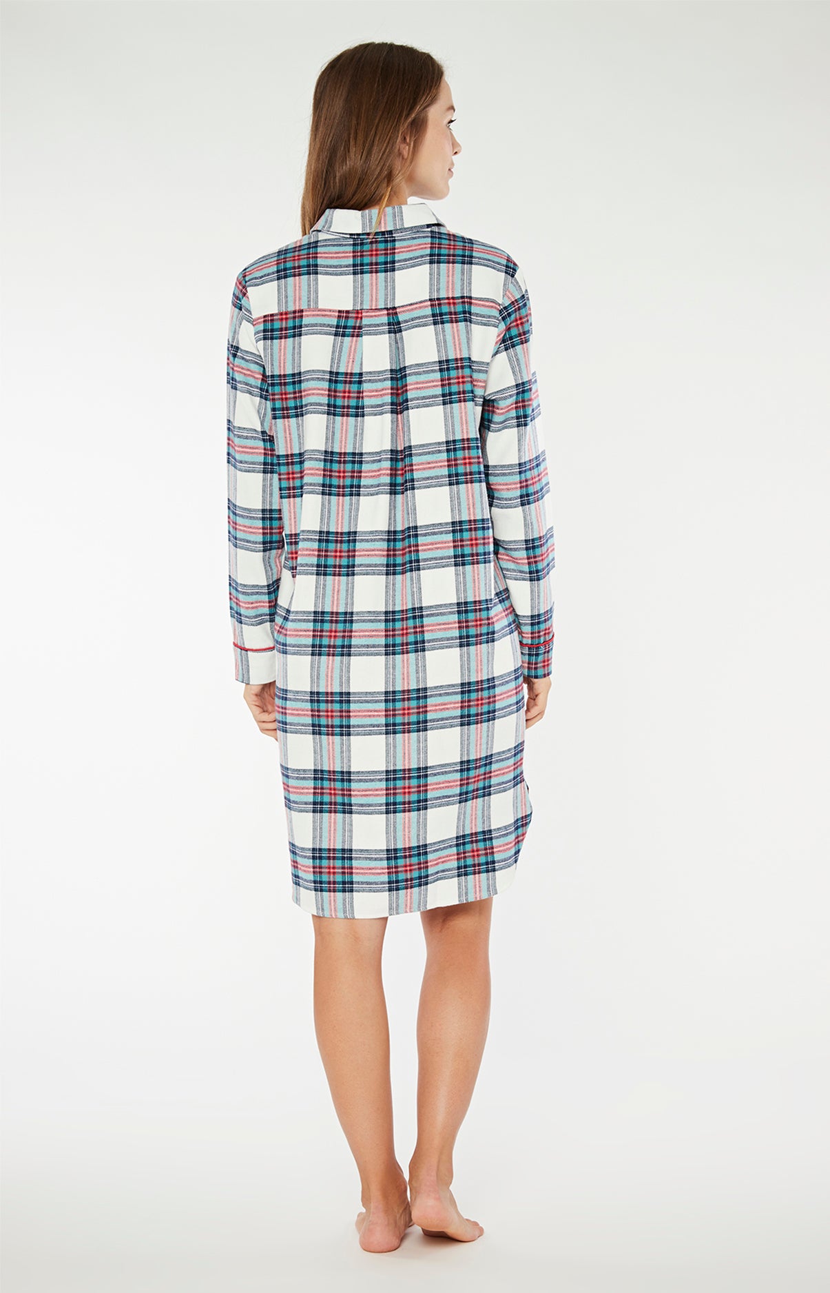 Chemise de nuit Grand-Père Femme Logan Neige Blanc et Ivoire 4