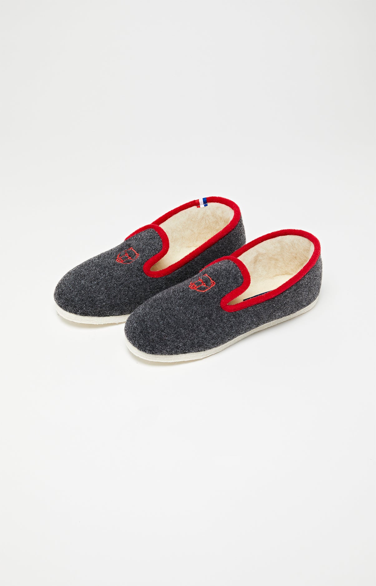 Charentaises Homme Laine Gris 1