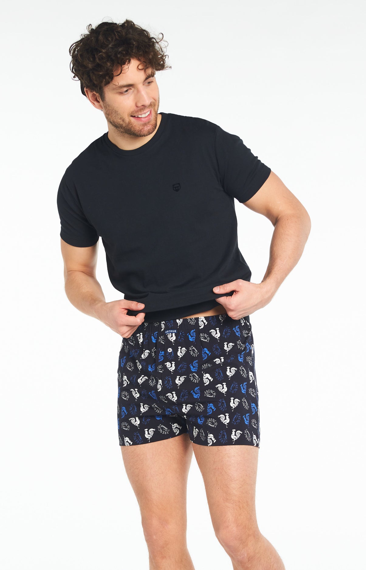 Caleçon de Nuit Homme Coq Noir 4