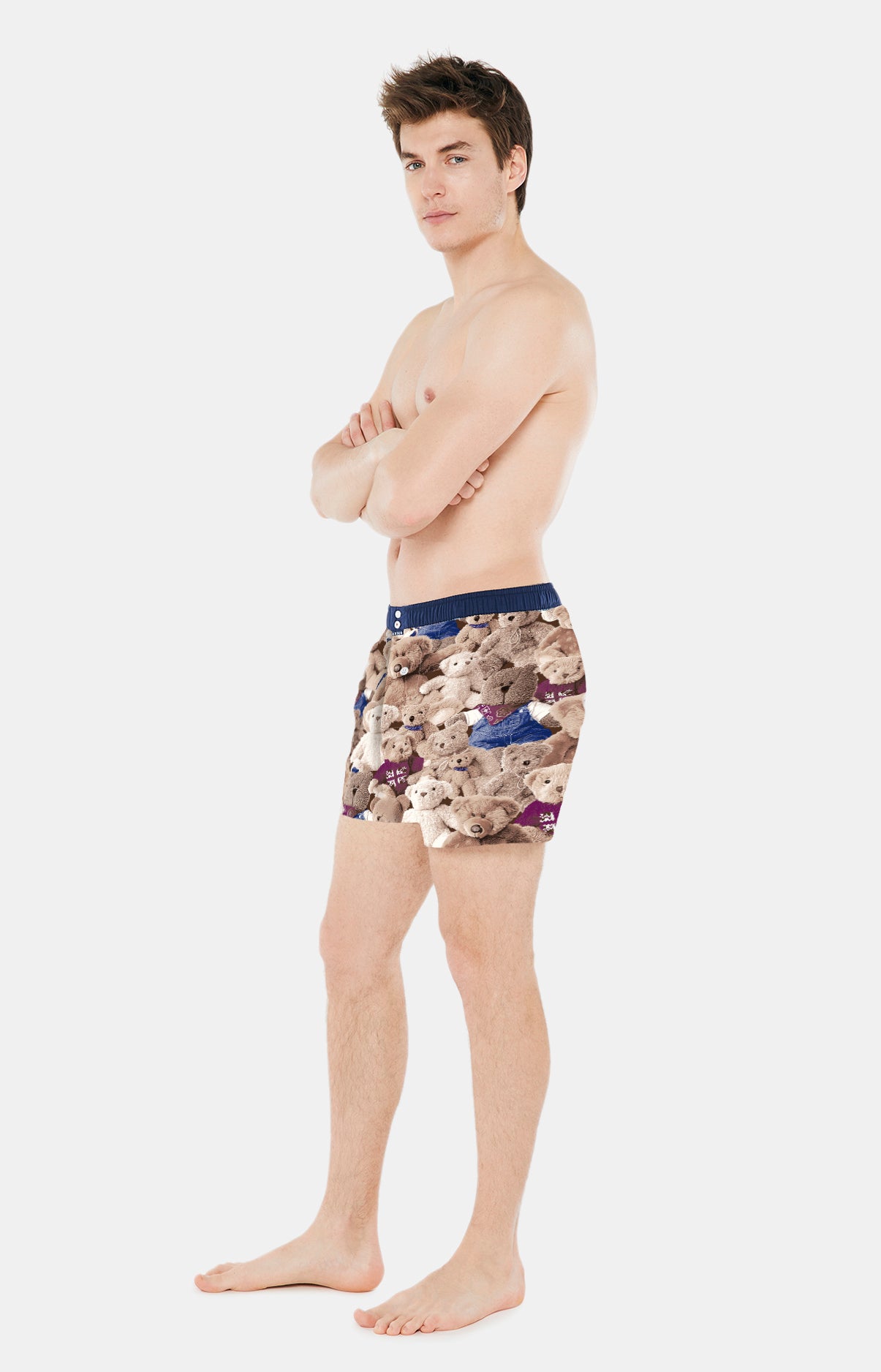 Caleçon avec suspensoir Homme Le Club n°1015 Beige et Marron 5