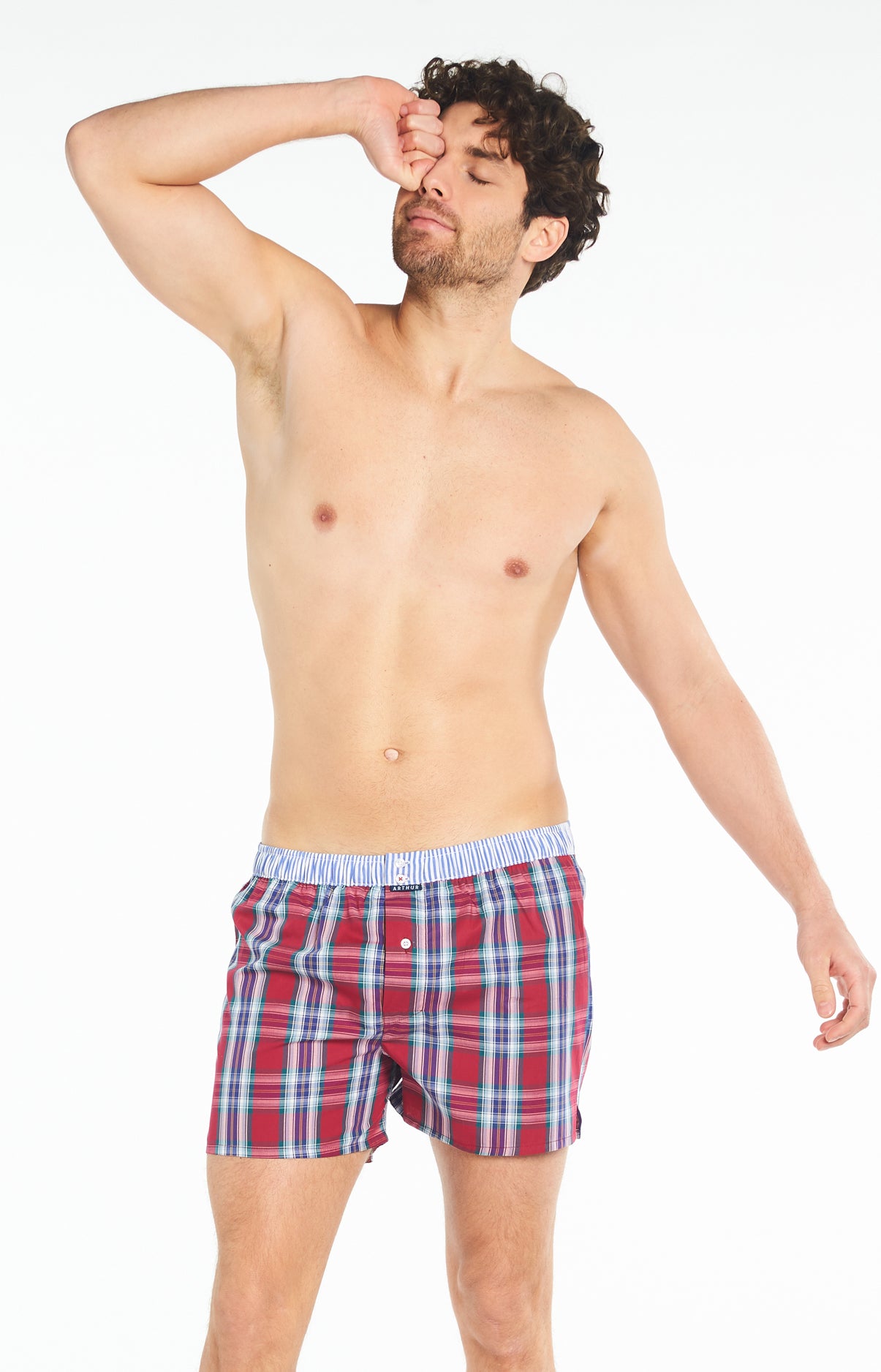 Caleçon avec suspensoir Homme Le Club n°922 Violet et Bordeaux 5