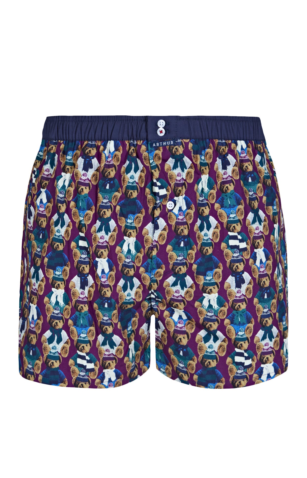 Caleçon avec suspensoir Homme Le Club n°933 Violet et Bordeaux 3