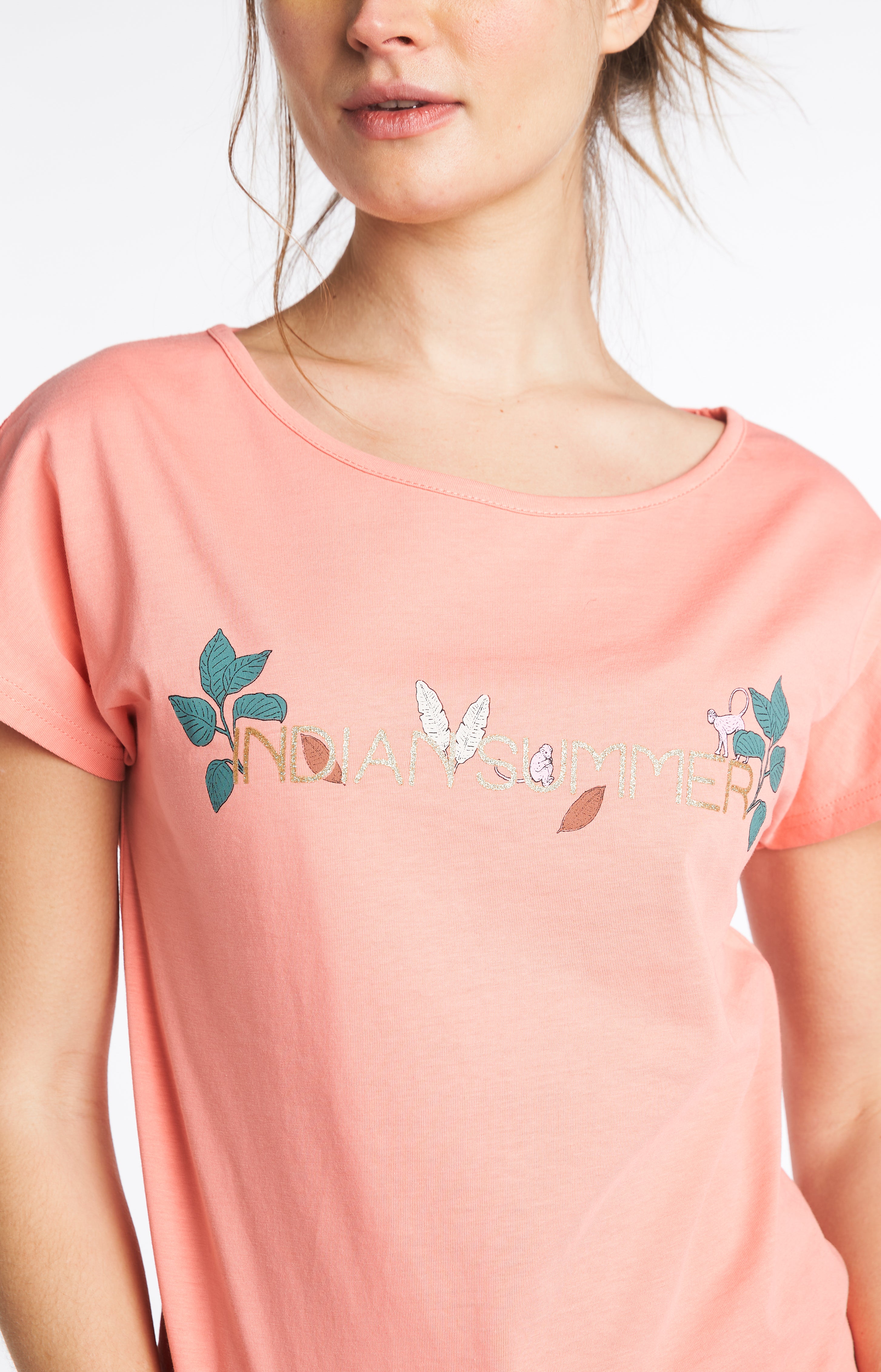 Tee-shirt uni Femme Fraise Rouge 4