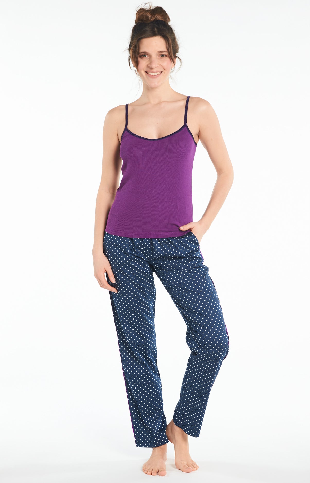 Débardeur Femme Uni Bleu 18