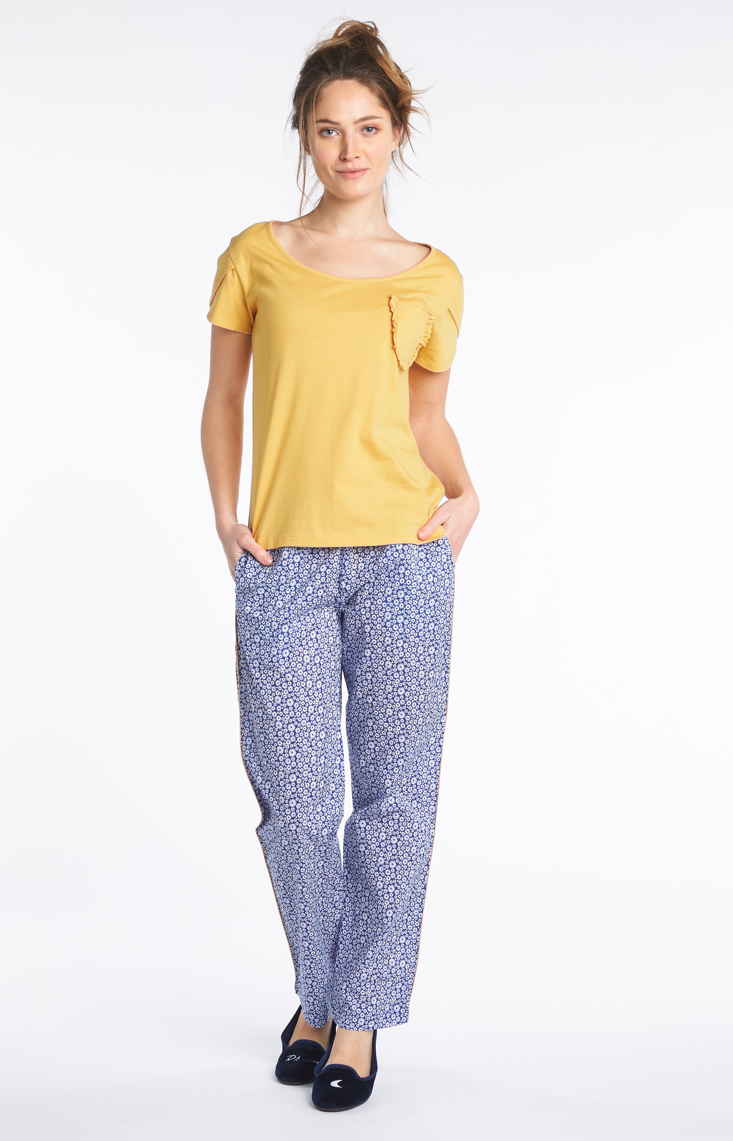 Tee-shirt uni Femme Jaune 6