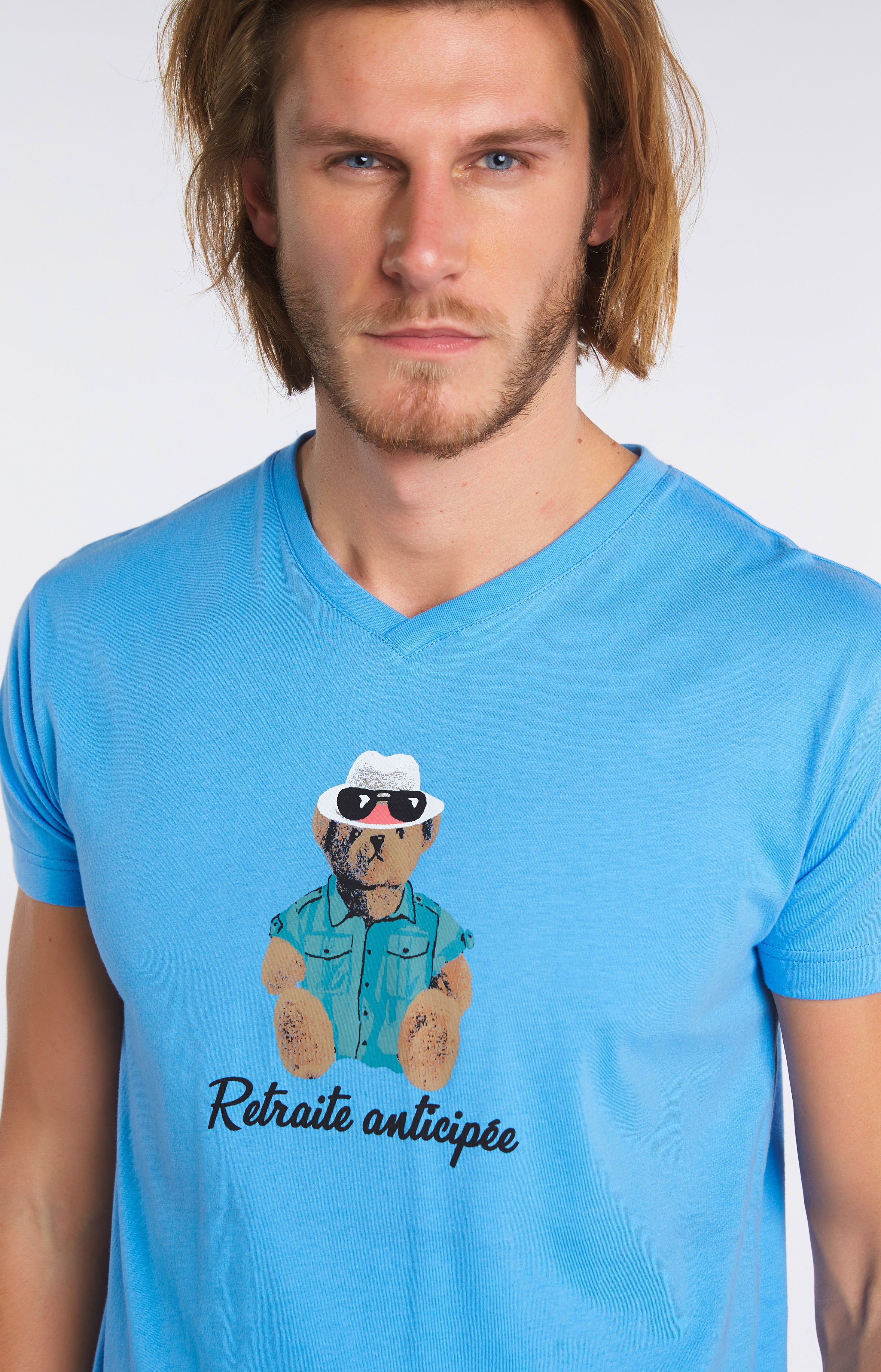 Pyjama long Teddy Homme Bleu 2