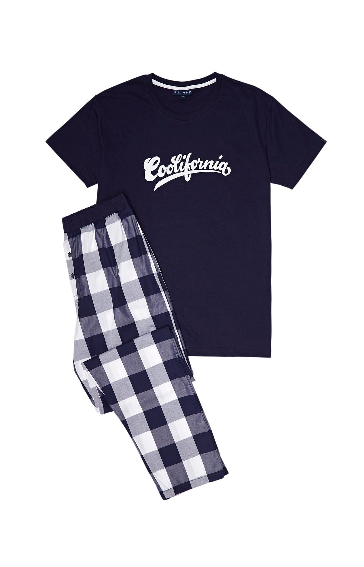 Pyjama long Homme à carreaux Big Vichy Marine 3