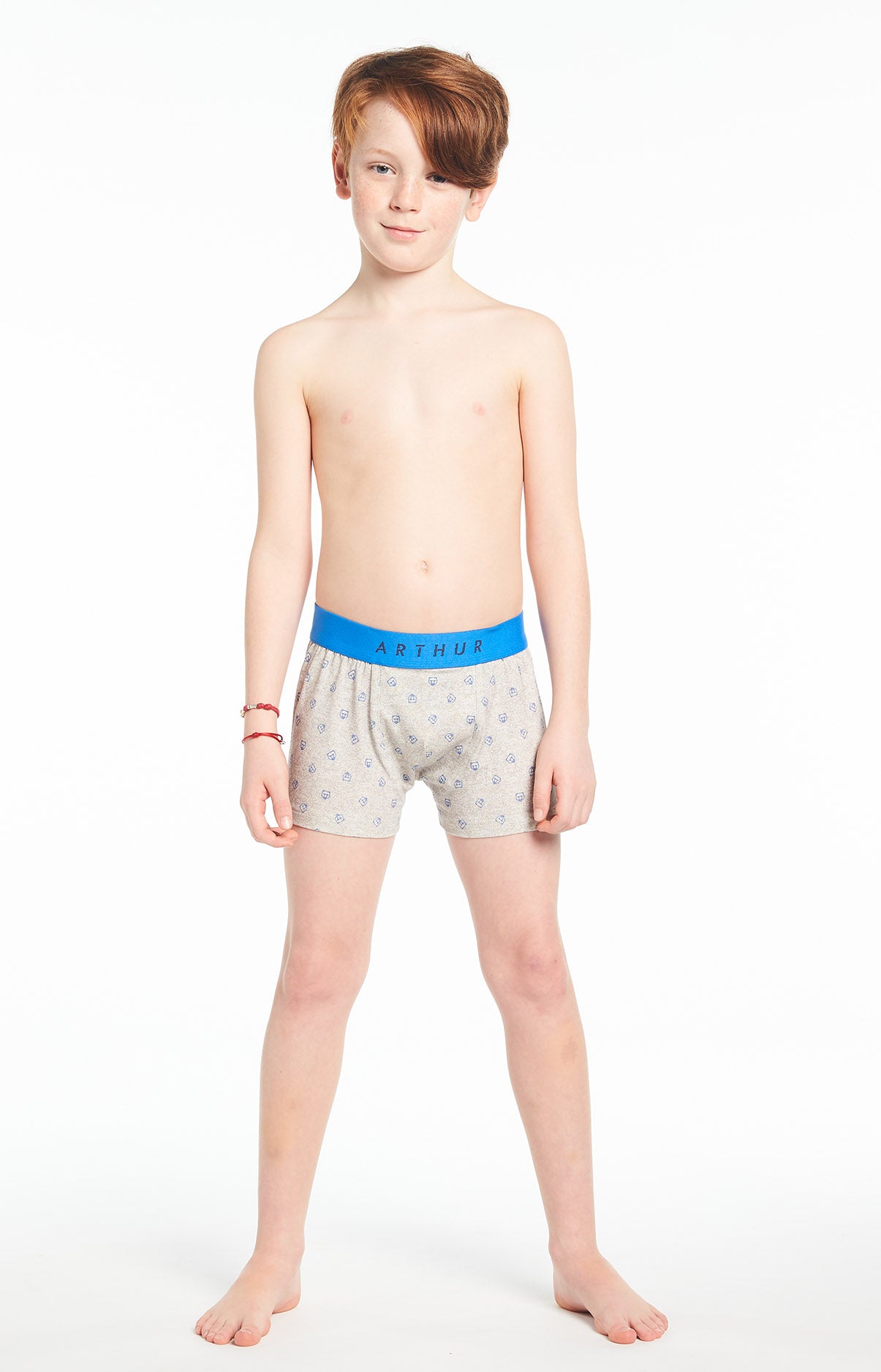 Boxer Enfant Logo Gris 2