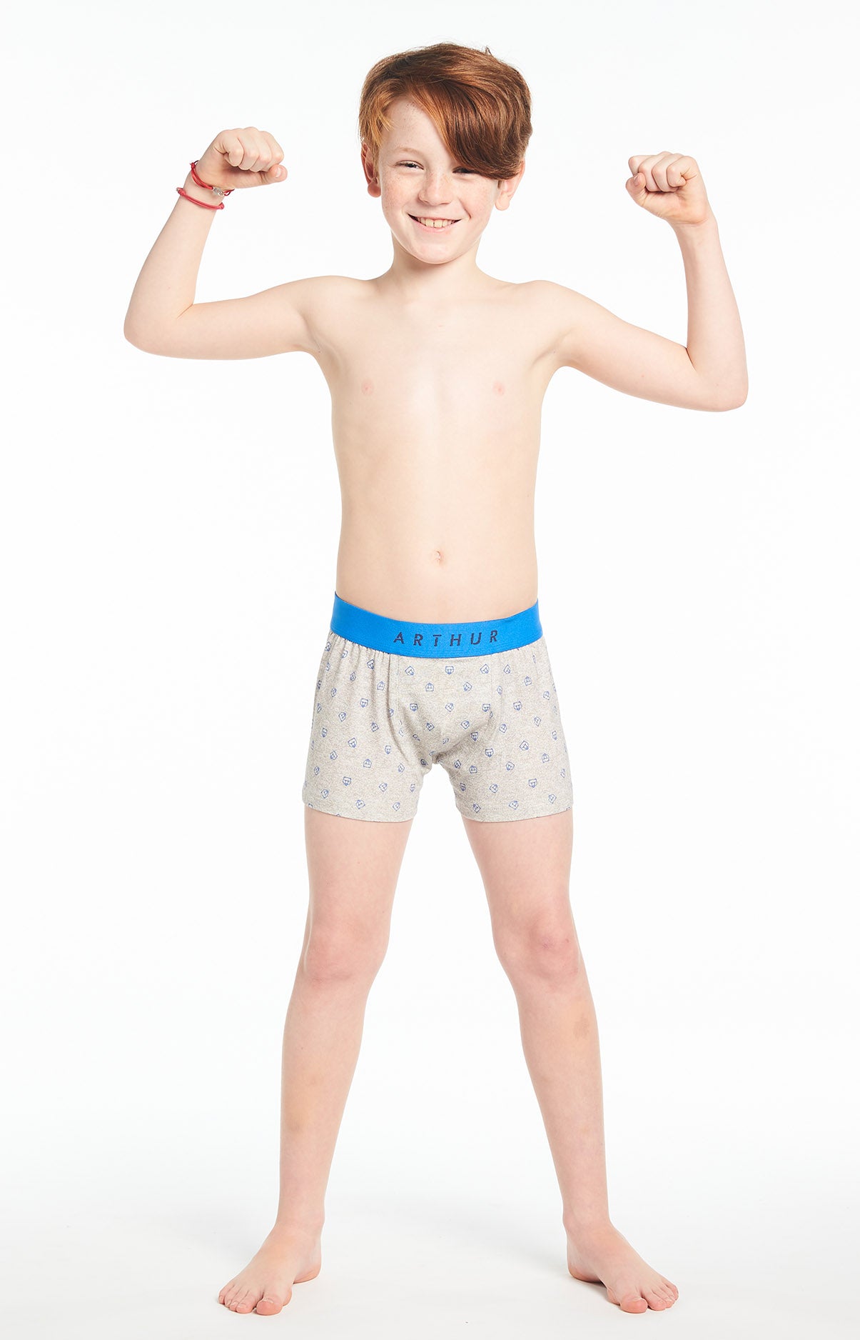 Boxer Enfant Logo Gris 1