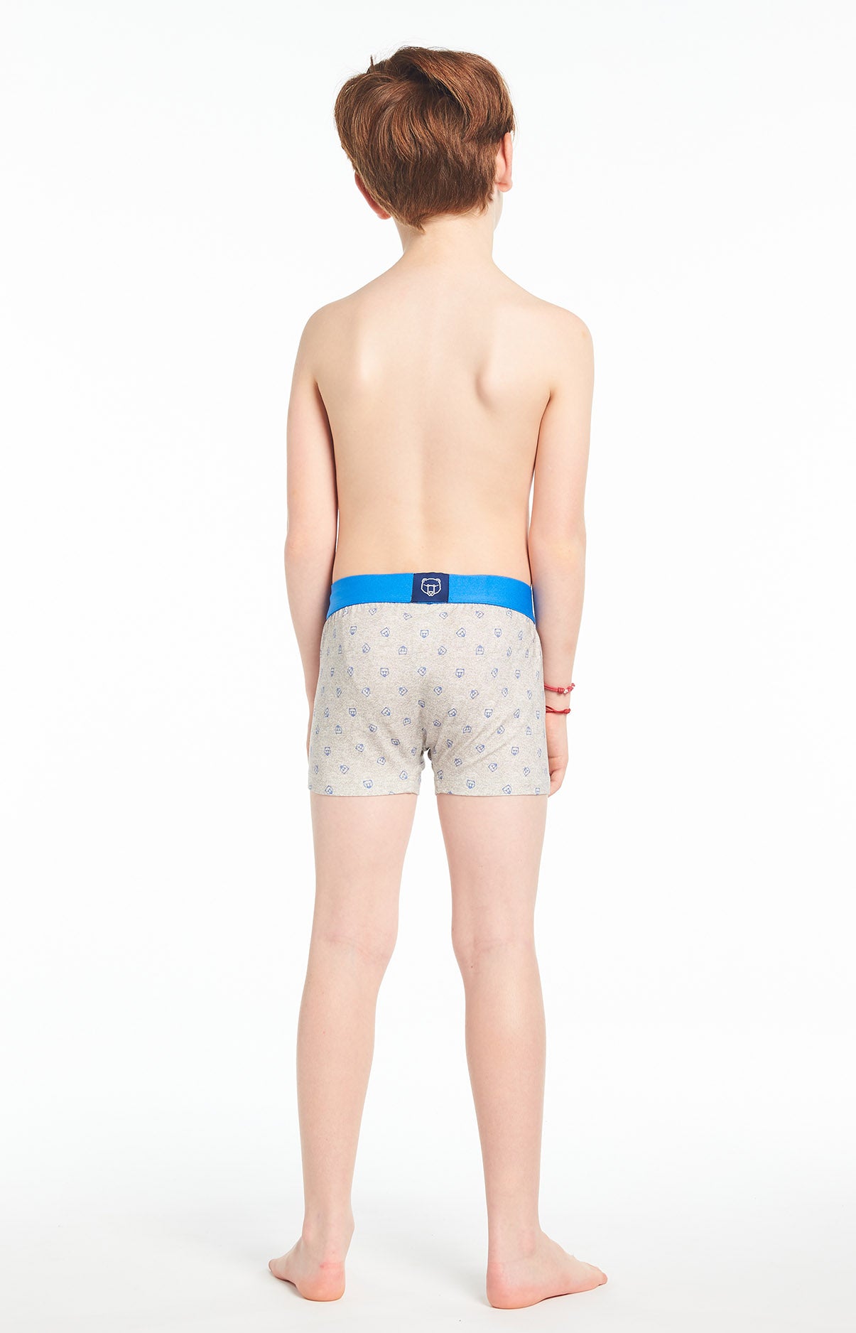 Boxer Enfant Logo Gris 5