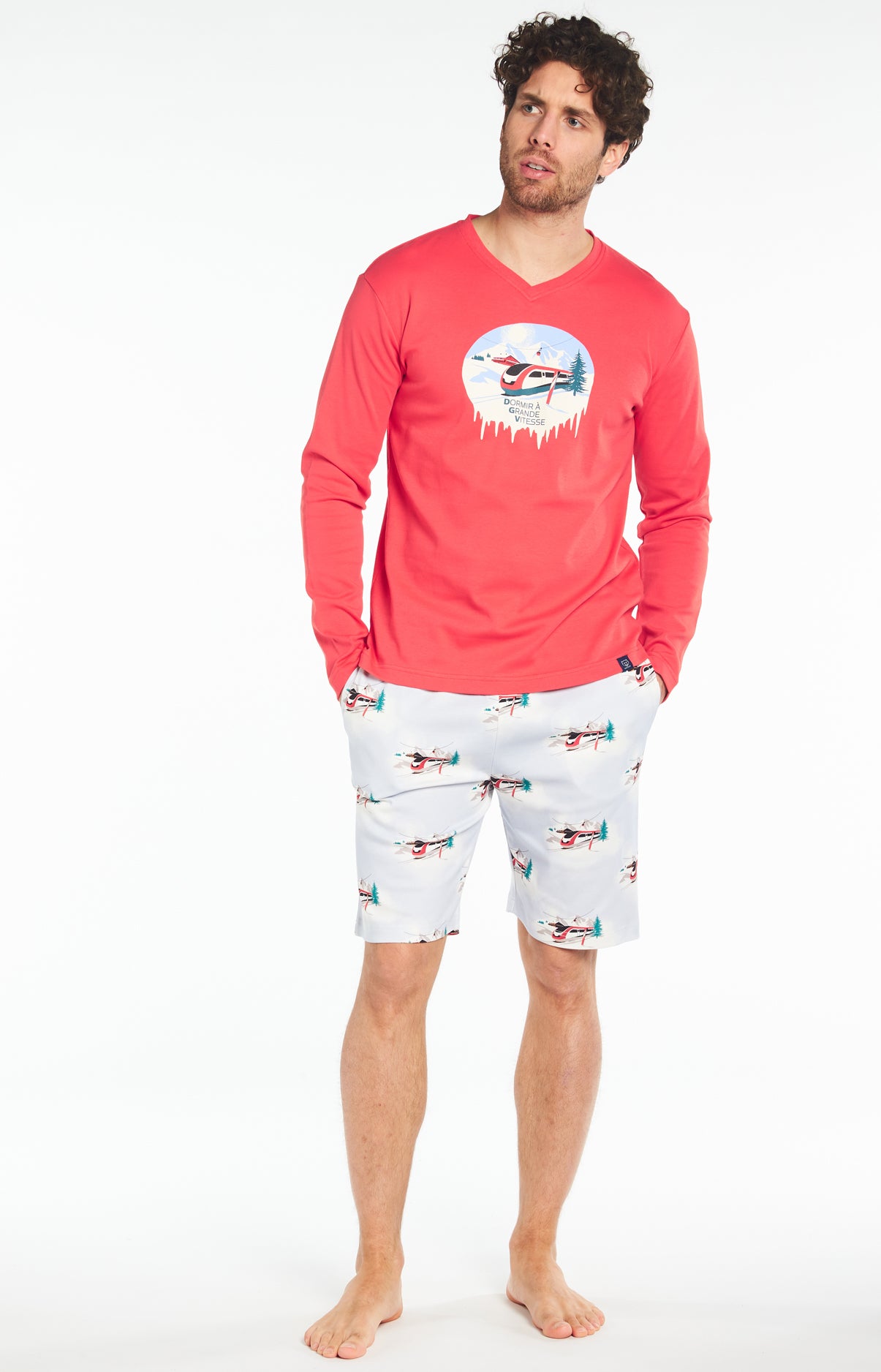 Pyjashort Homme Dodo Grande Vitesse Bleu 2