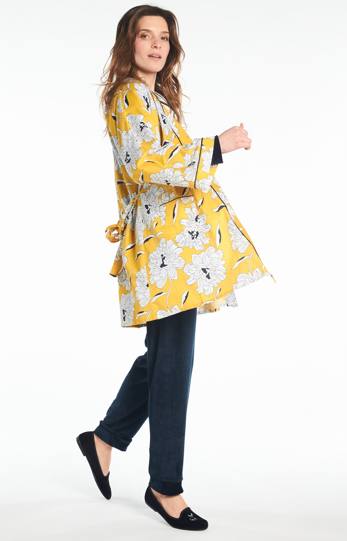 Kimono Femme Simone Jaune 4