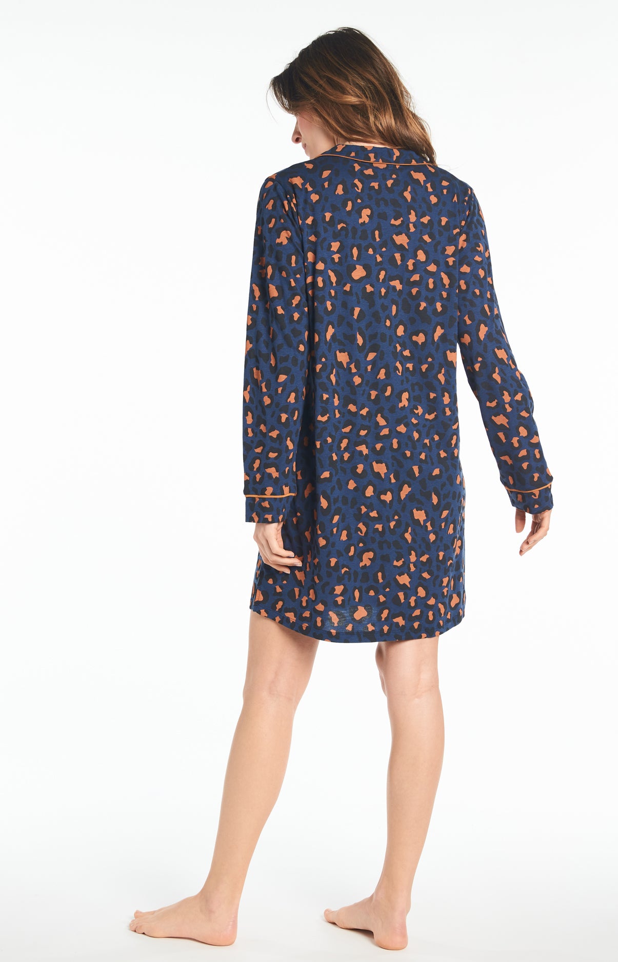 Chemise de Nuit Femme Leopard Marine 5