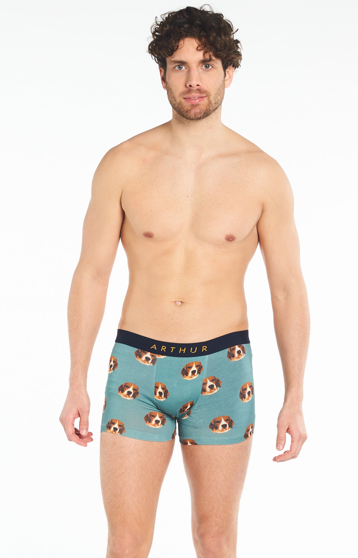 Boxer Homme Beagle Bleu 2