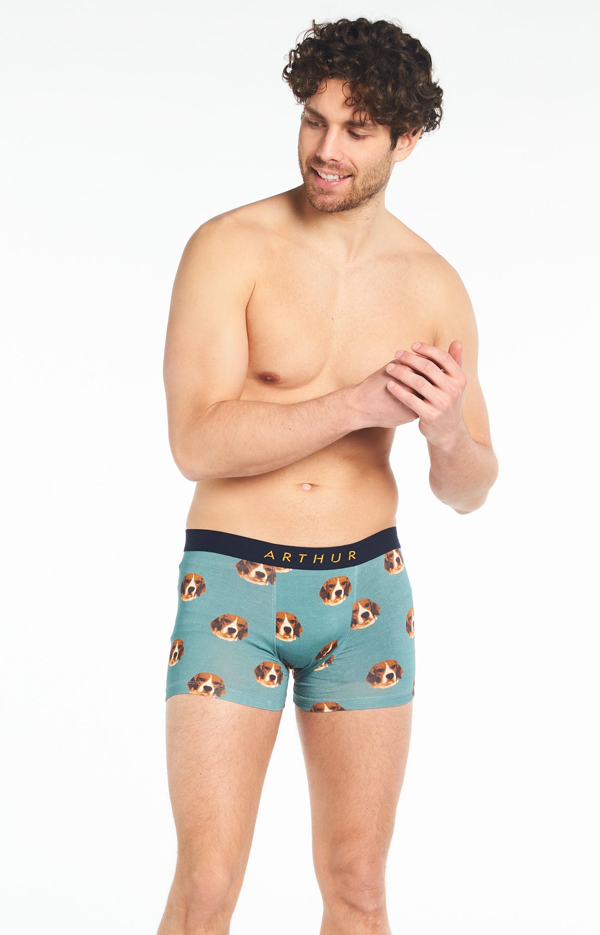 Boxer Homme Beagle Bleu 1