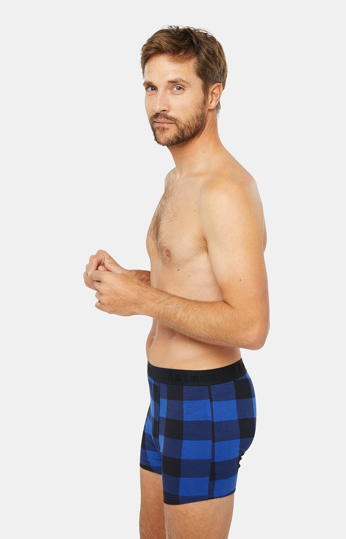 Boxer Homme Big vichy Marine 4