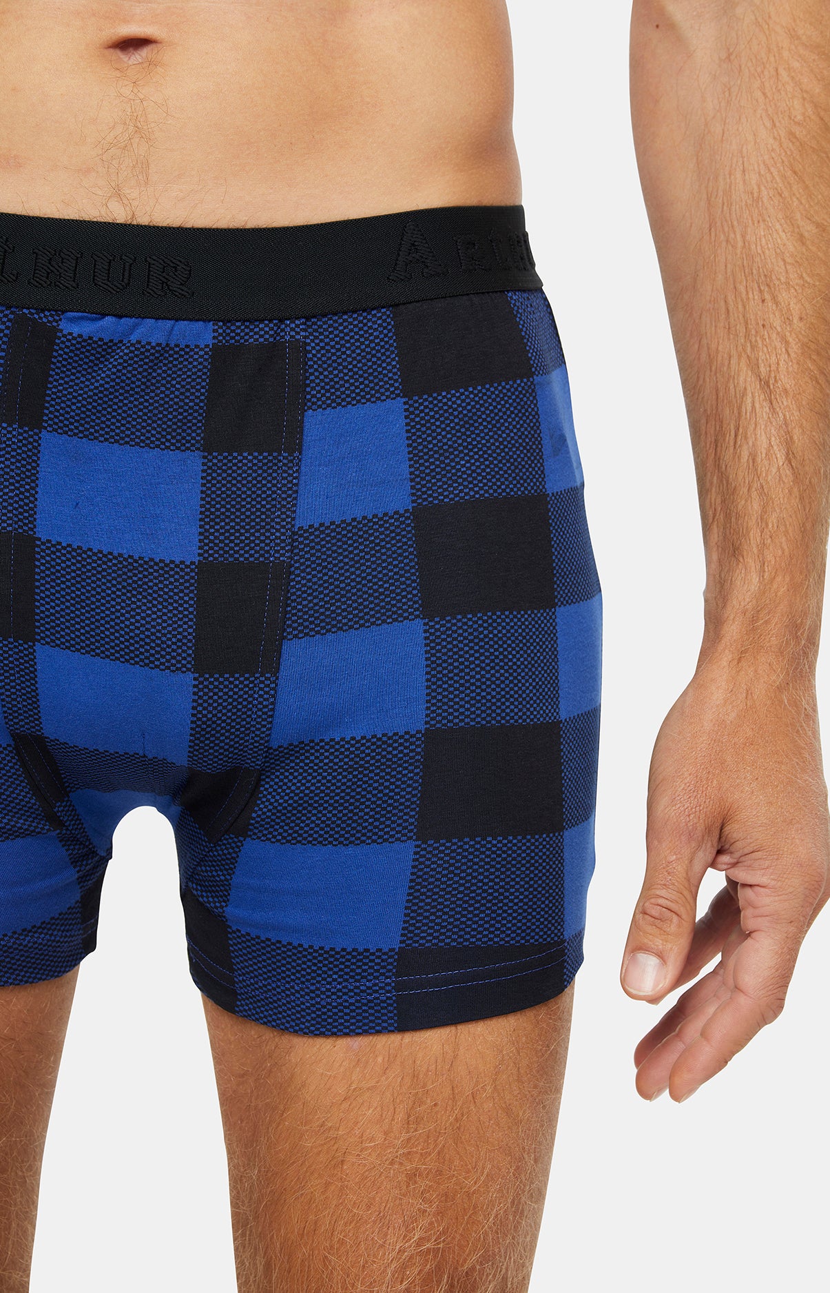 Boxer Homme Big vichy Marine 2