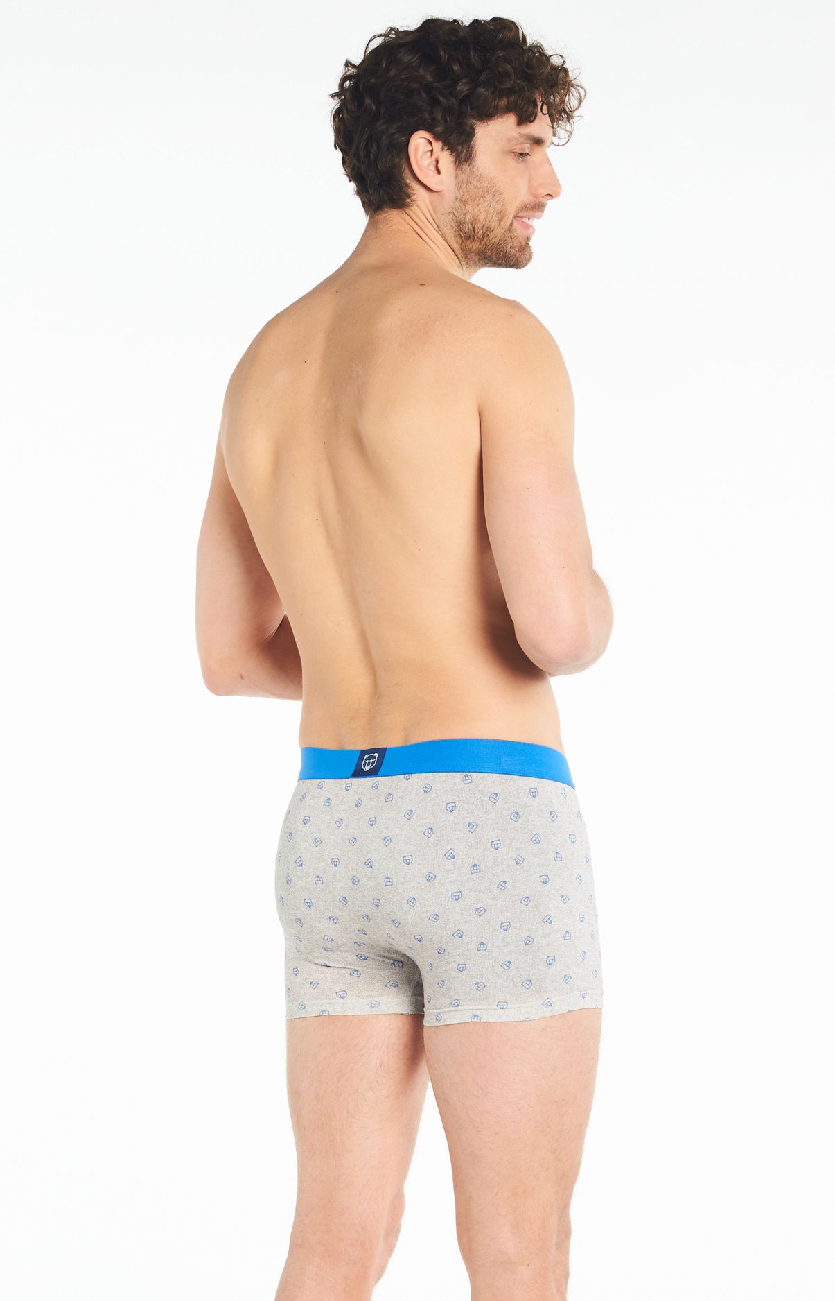 Boxer Homme Logo Gris 5