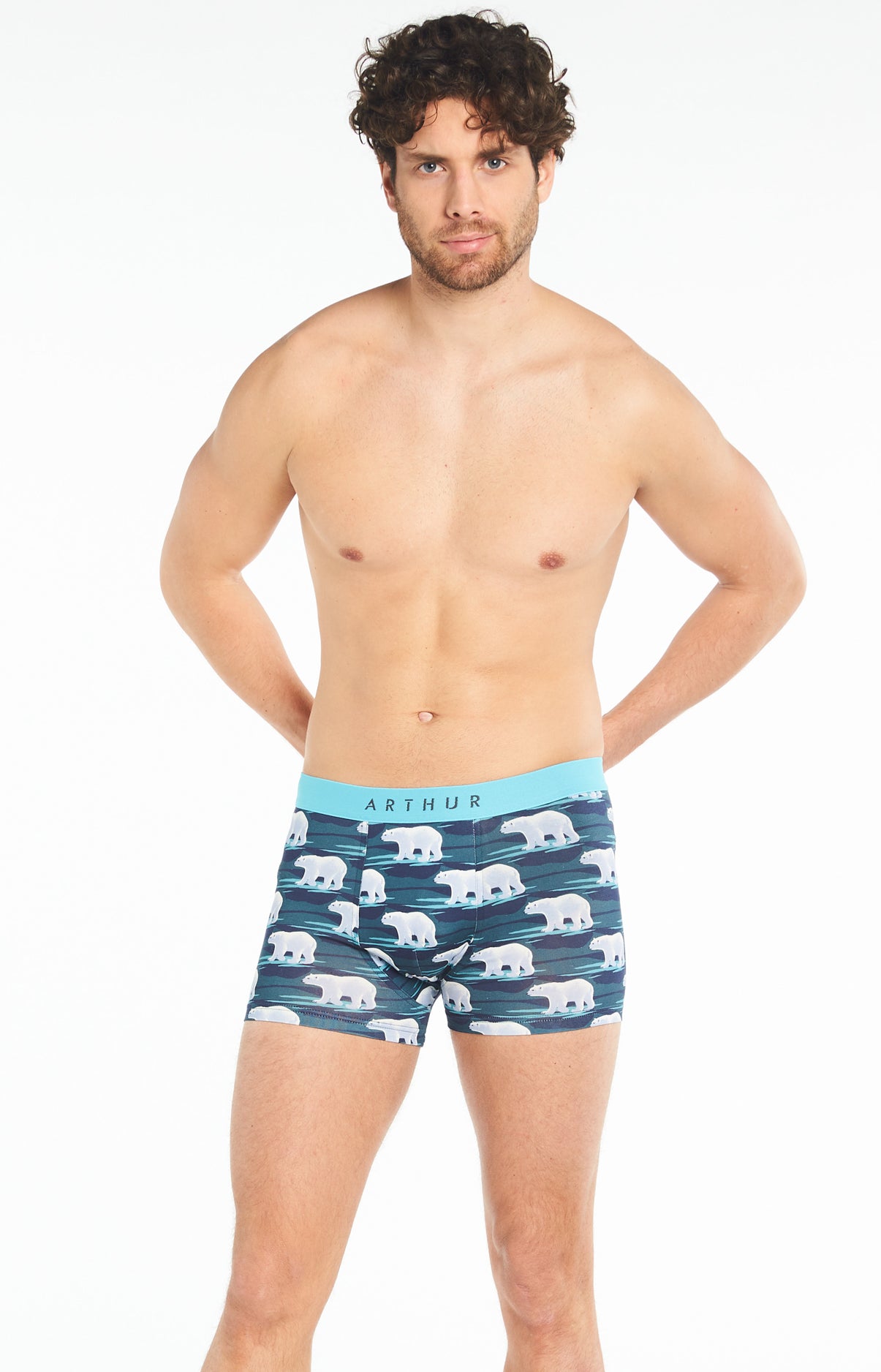 Boxer Homme Ours Bleu 2