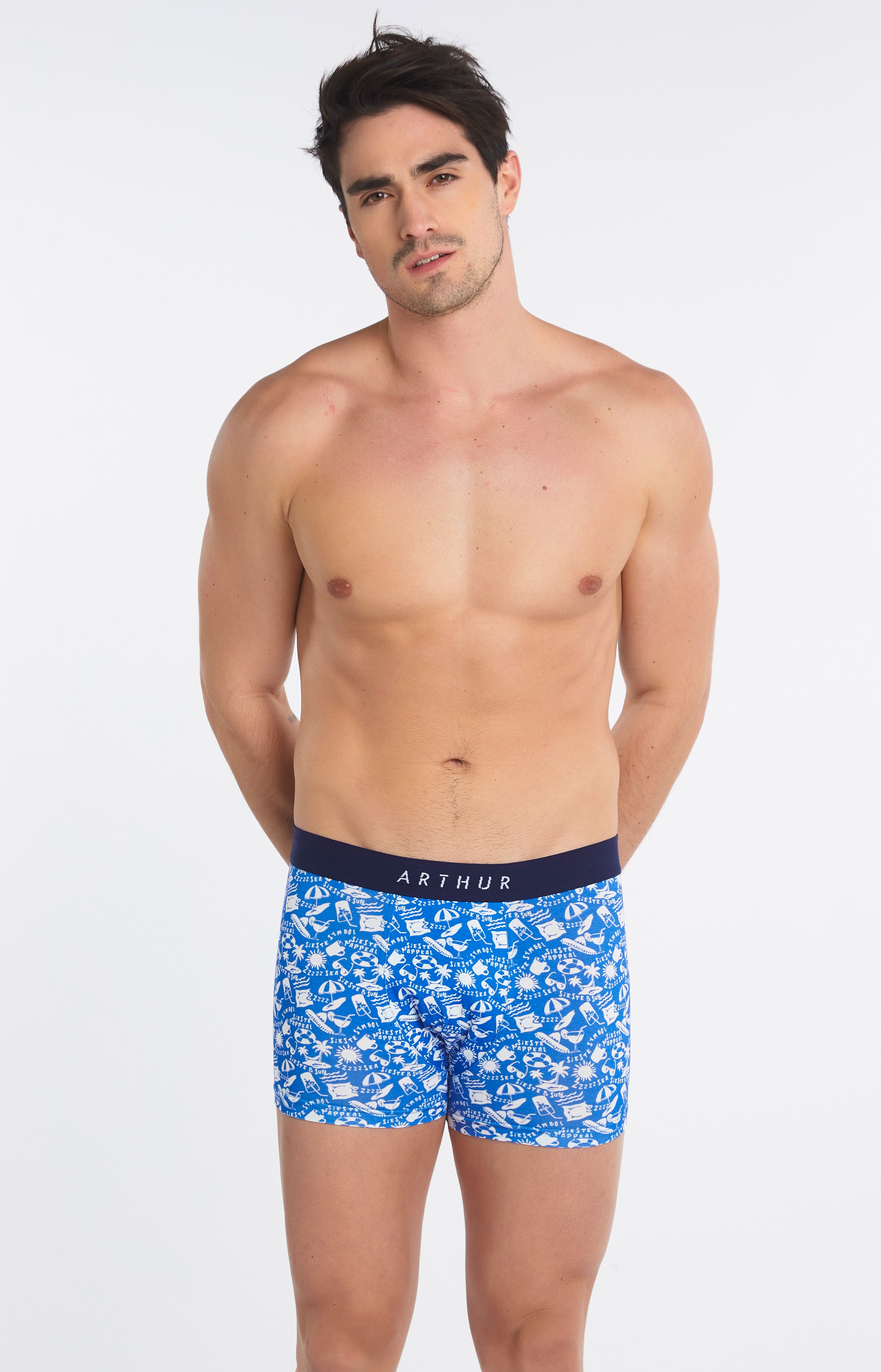 Boxer Homme Symbole Bleu 2