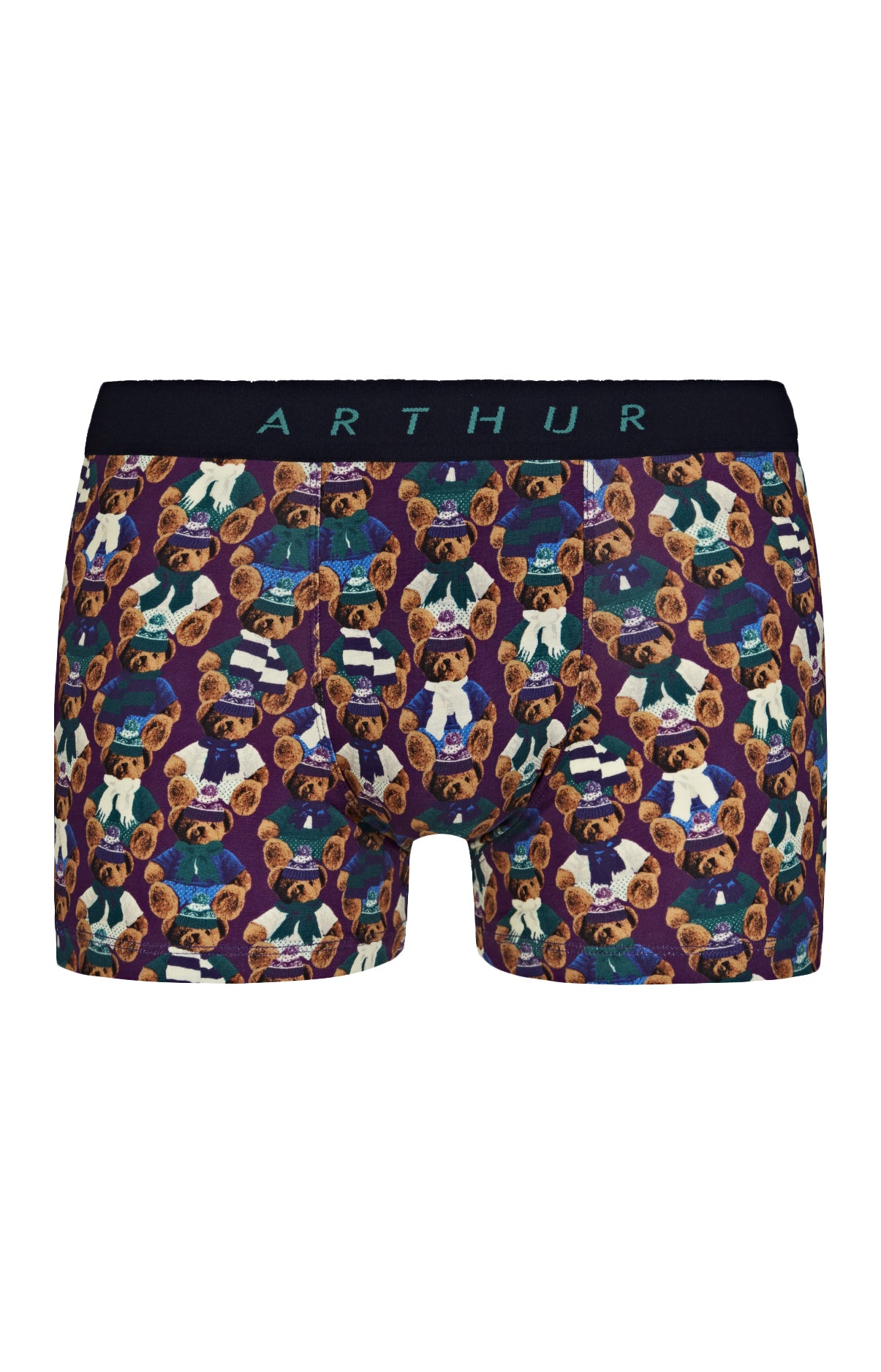 Boxer Homme Teddy Violet et Bordeaux 3