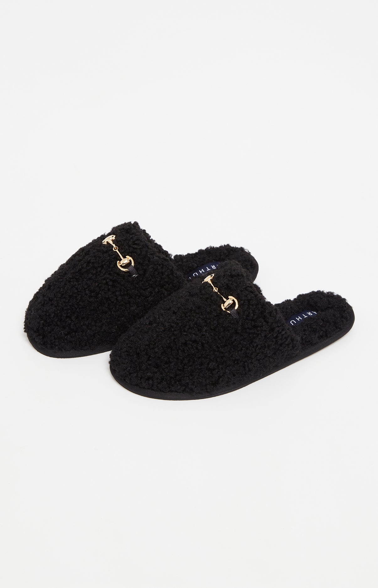 Mules Femme Polaire Unies Noir 3