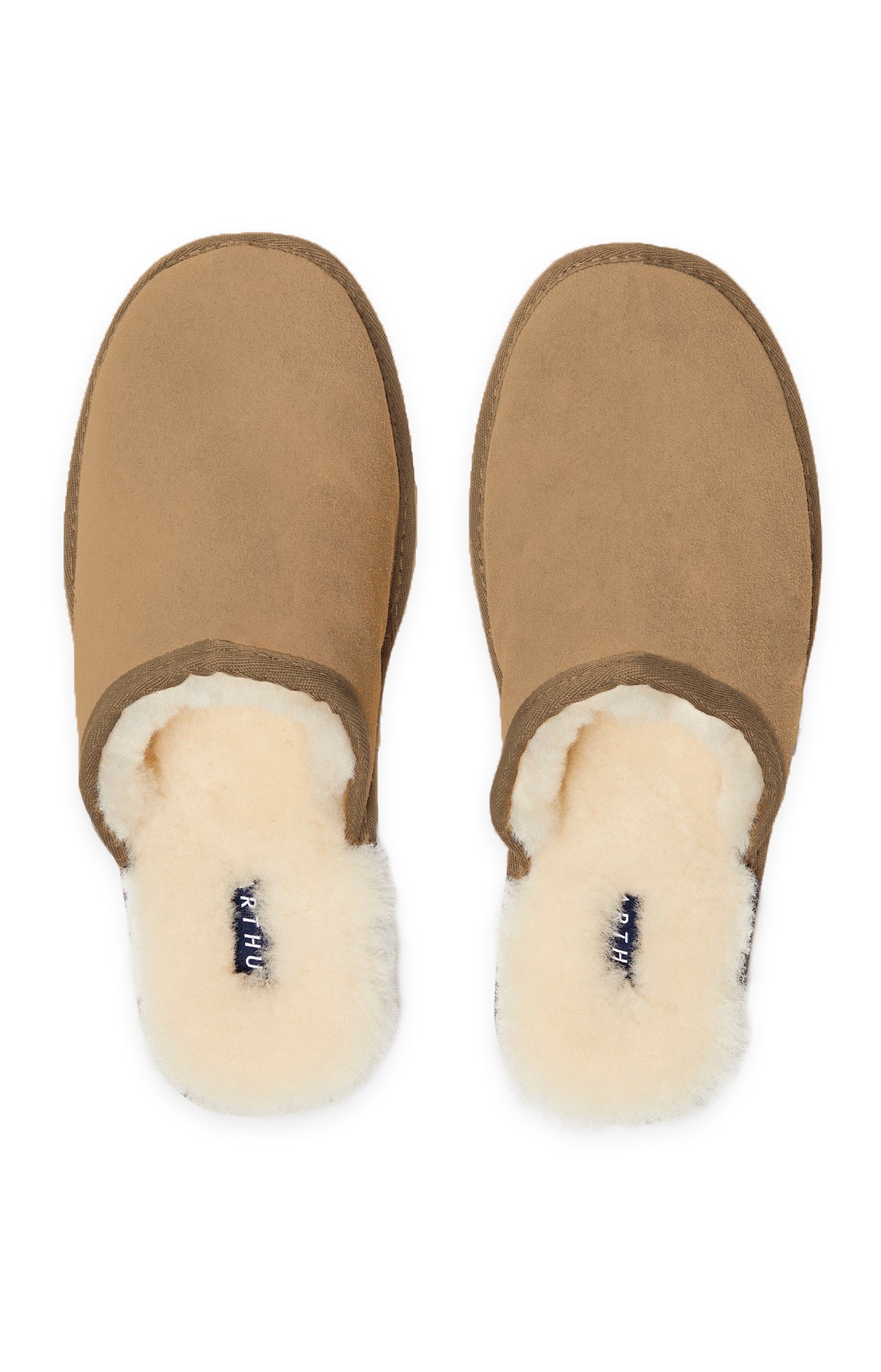Mules Homme Laine et Daim Beige et Marron 2
