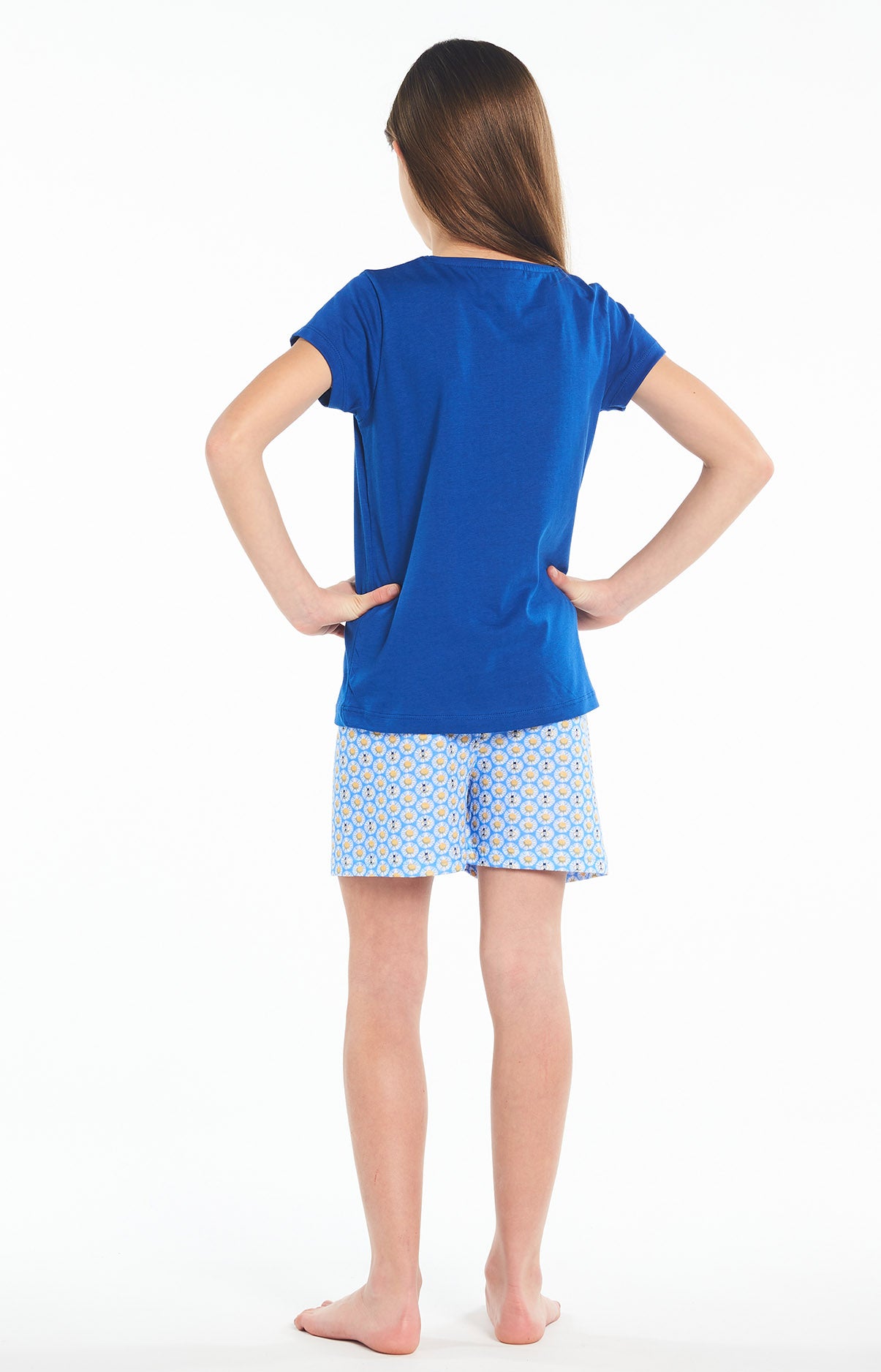 Pyjama court Enfant Paquerette Bleu 6