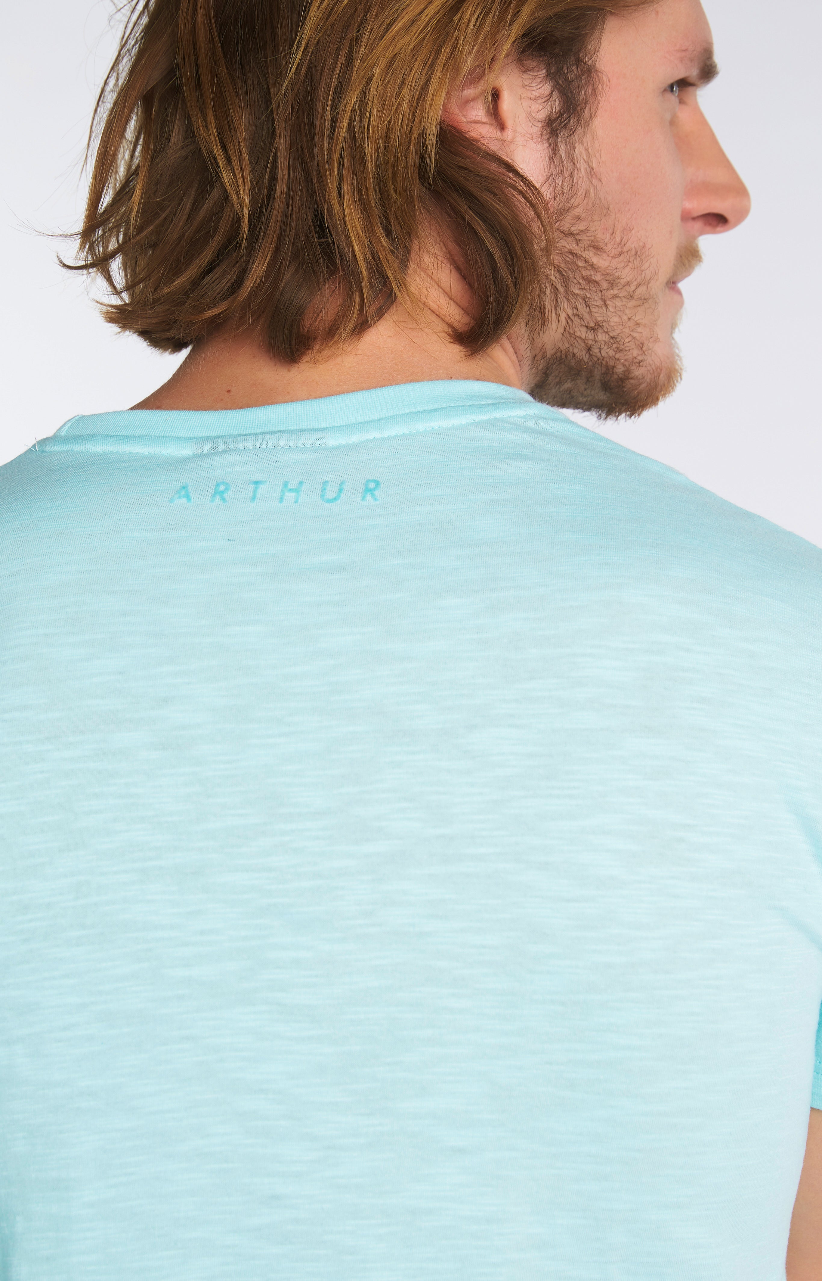 Tee-shirt Homme uni Bleu 38