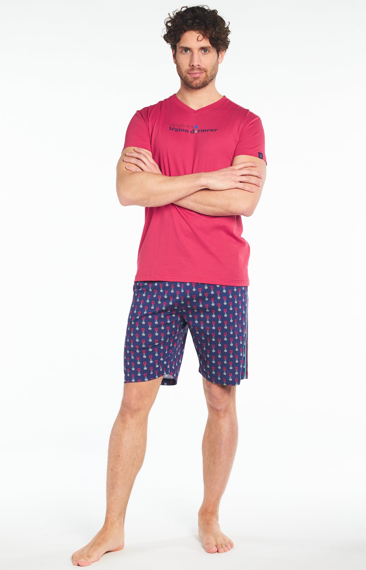 Pyjashort Homme Légion Dormeur Marine 4