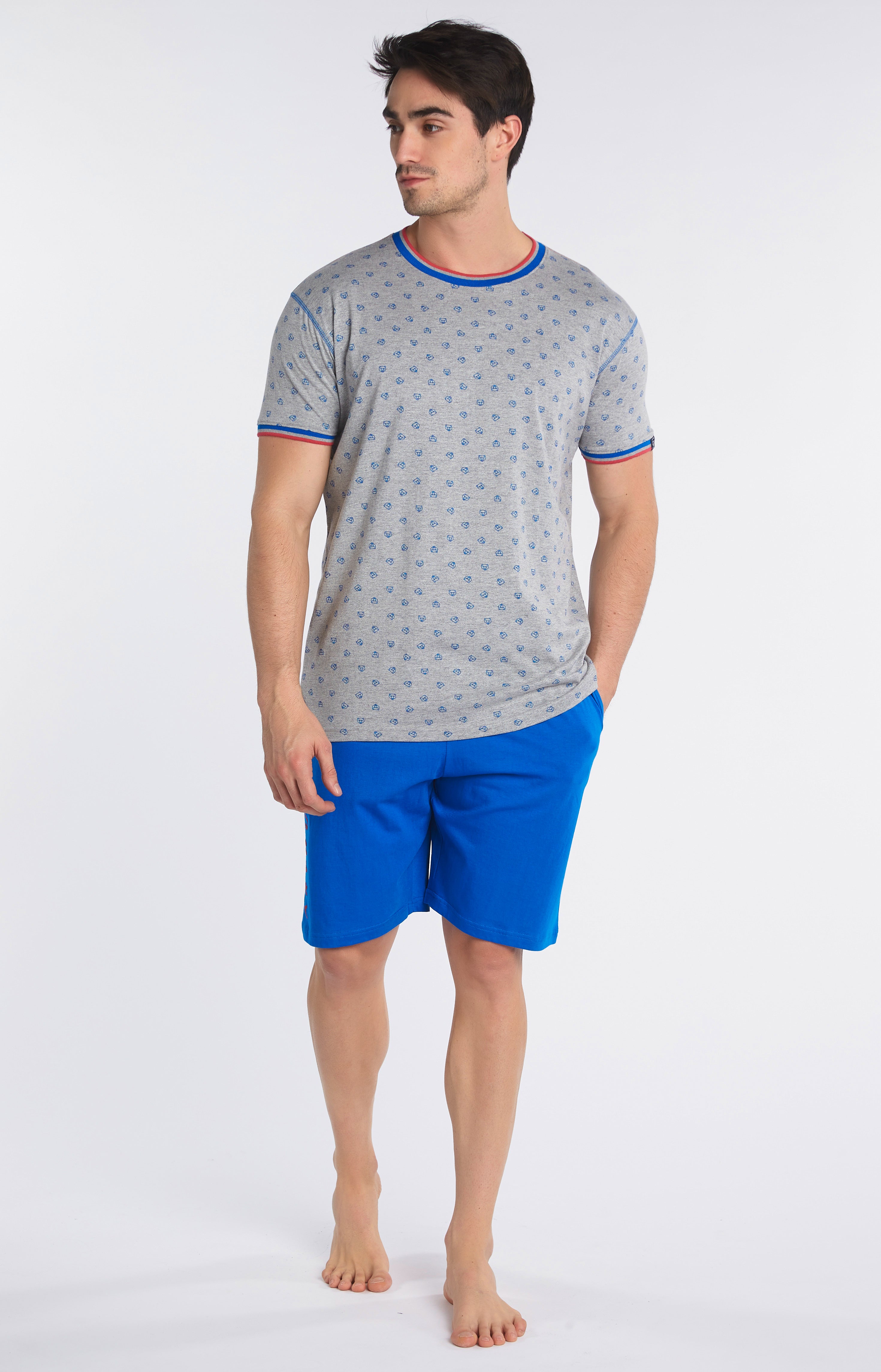 Pyjashort Homme Bleu 2