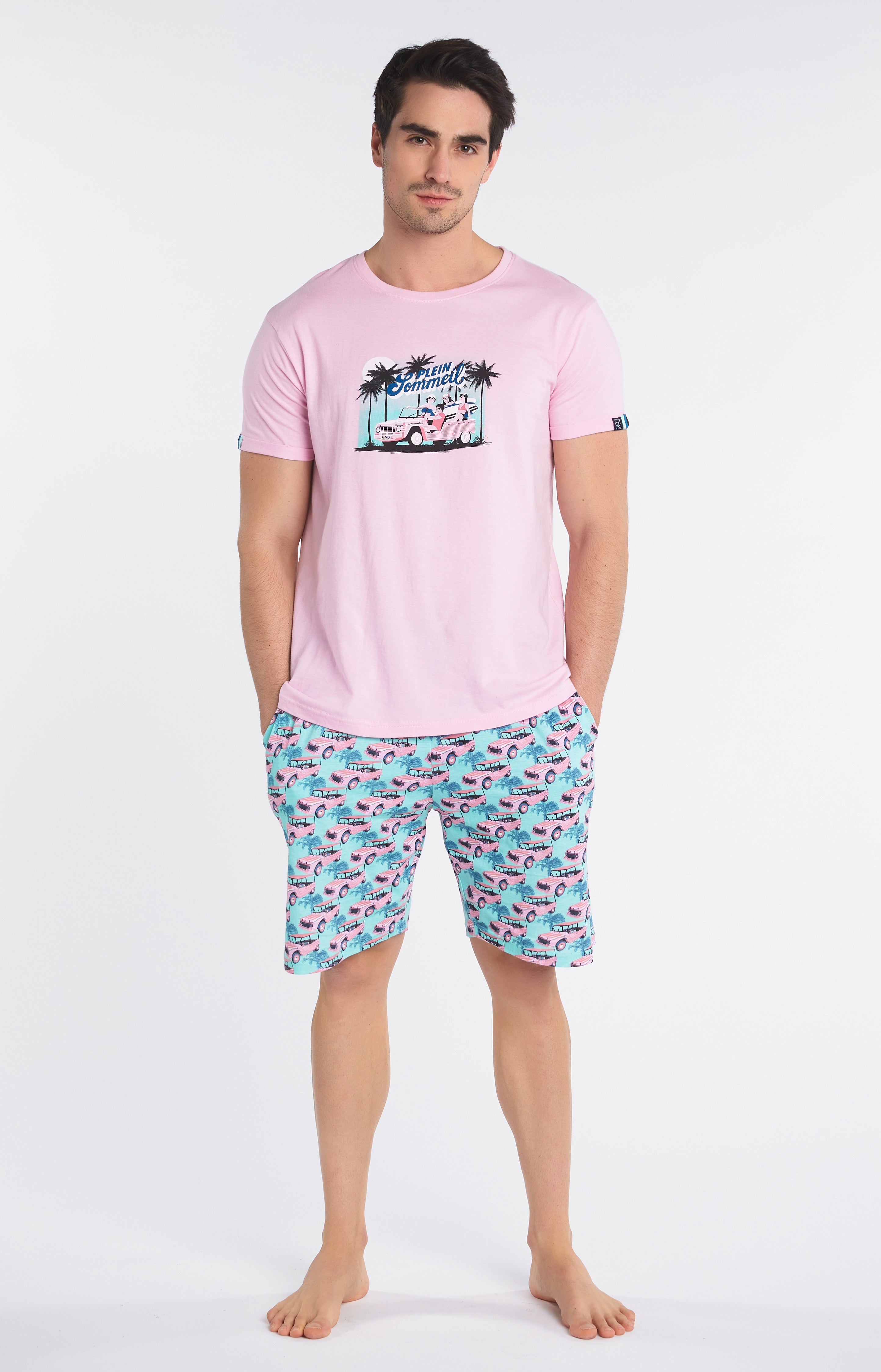 Pyjashort Homme Mehari Rose 1