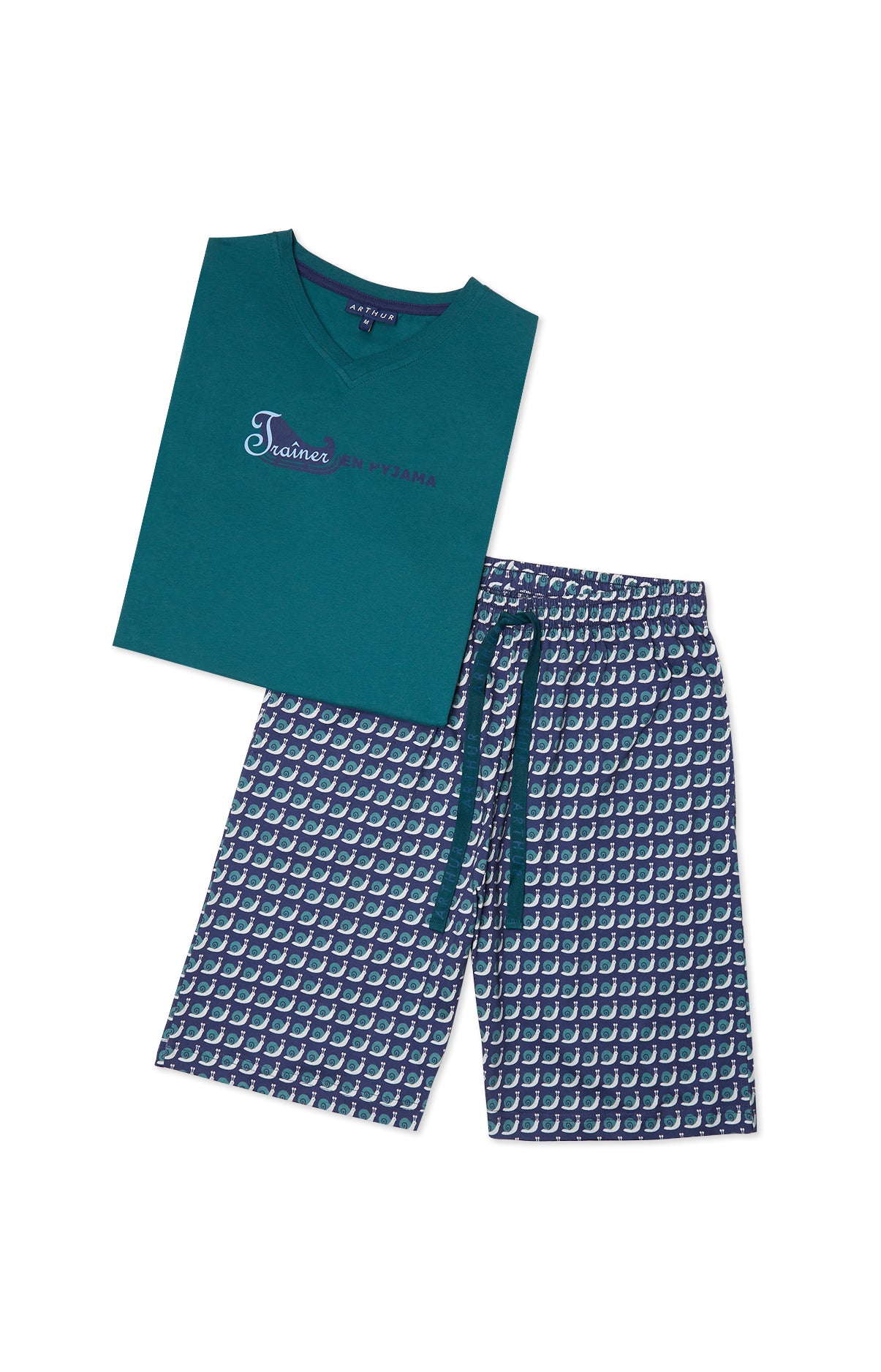 Pyjashort Homme Trainer en Pyjama Marine 3