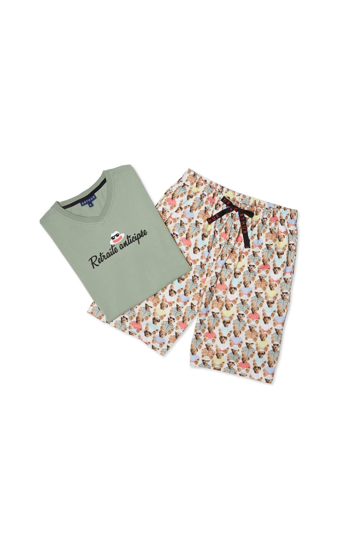 Pyjashort Homme Teddy Multicolore 3