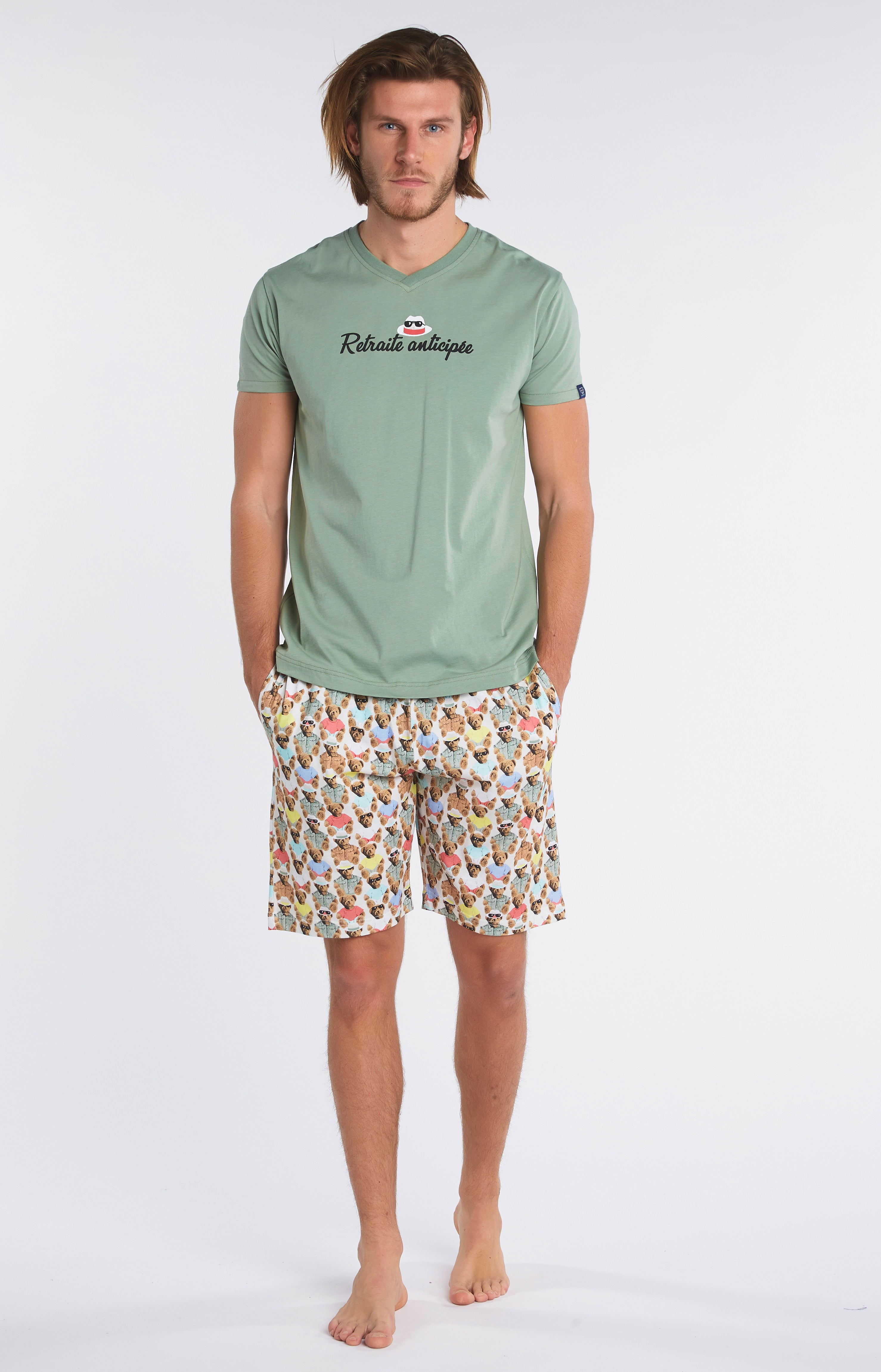 Pyjashort Homme Teddy Multicolore 1