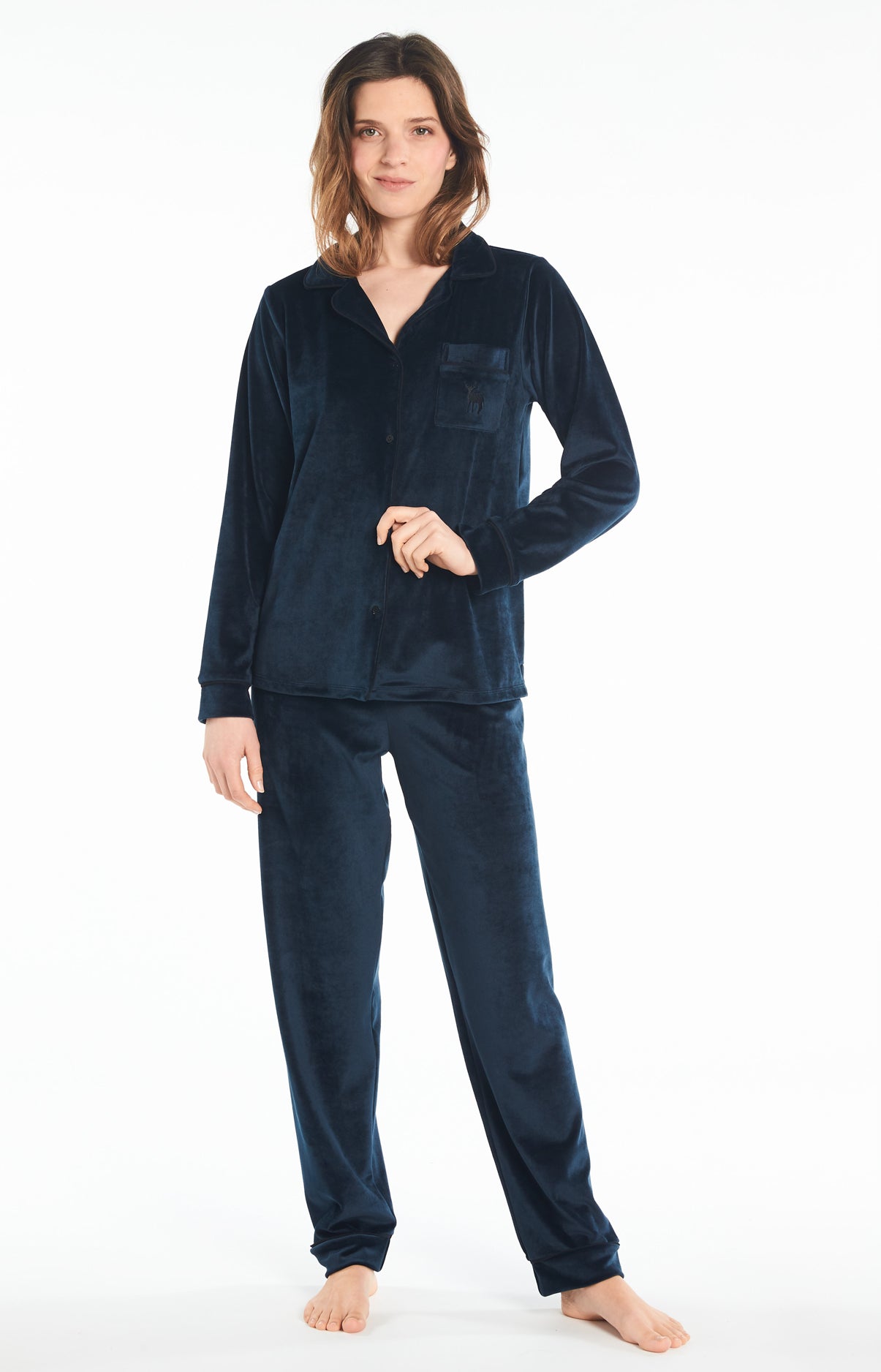 Pyjama long Femme Nuit Marine 2