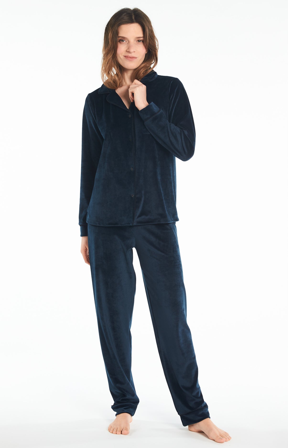 Pyjama long Femme Nuit Marine 4