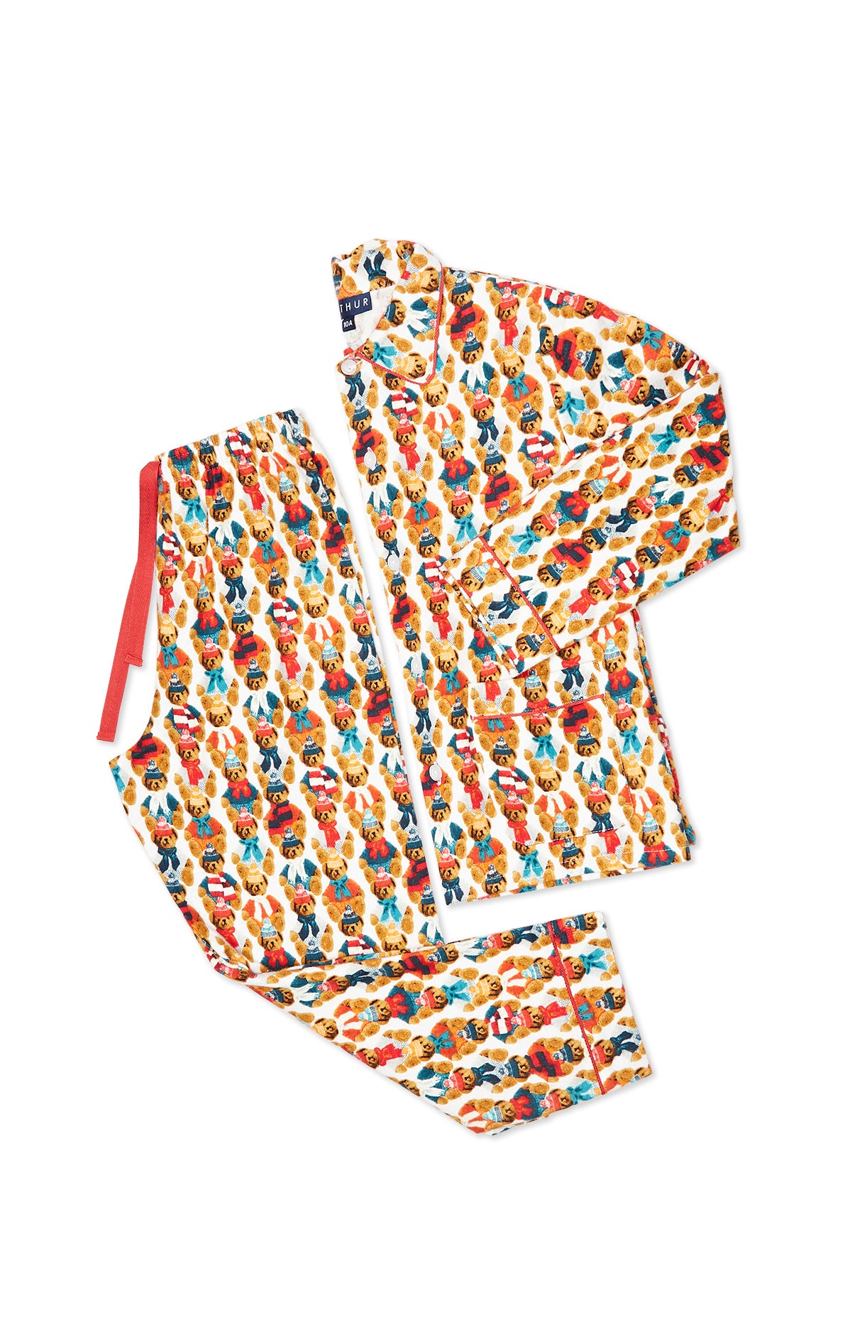 Pyjama long Enfant Teddy Blanc et Ivoire 12
