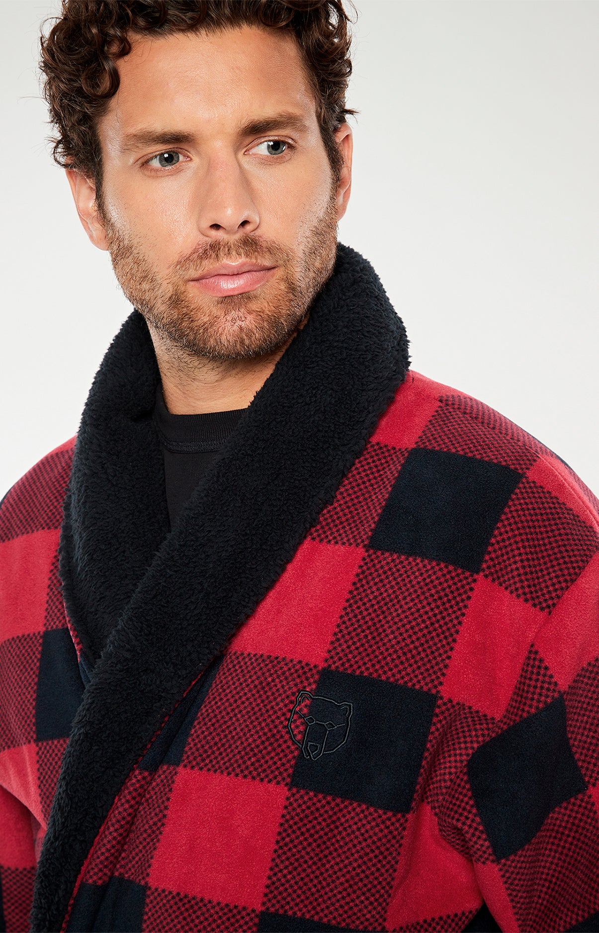 Robe de chambre Homme Polaire Megan Rouge 5