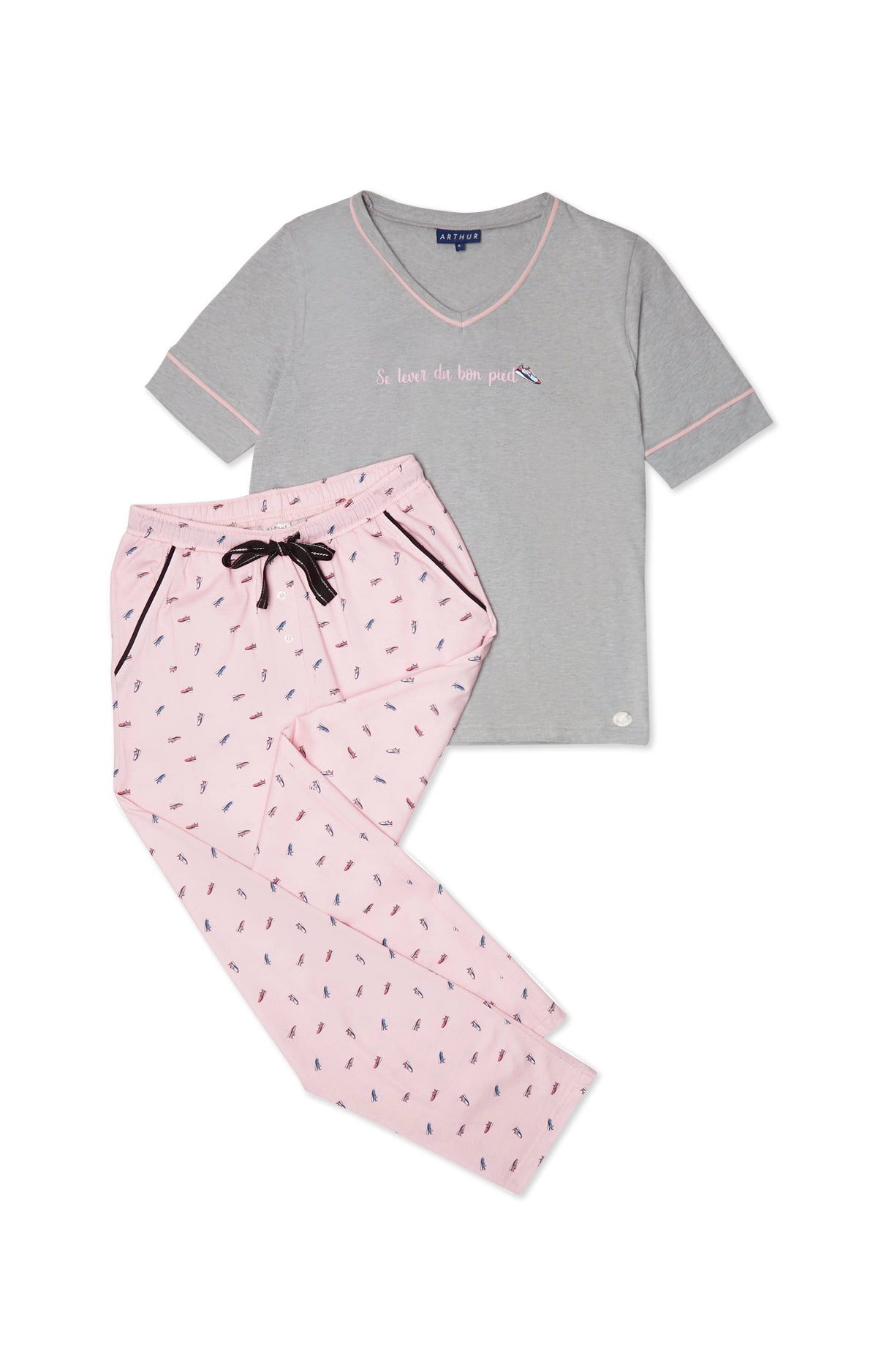 Pyjama long Femme Sneakers Rose 3