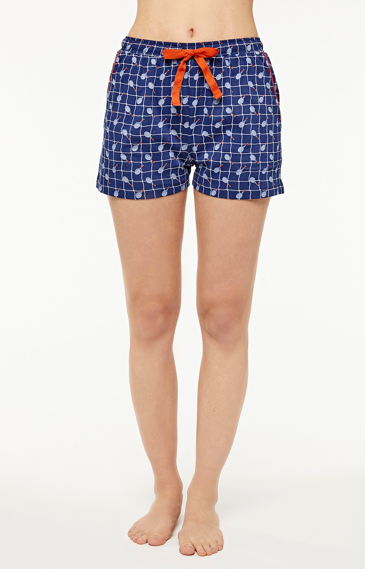 Pyjama court Femme Roland Garros Blanc et Ivoire 7