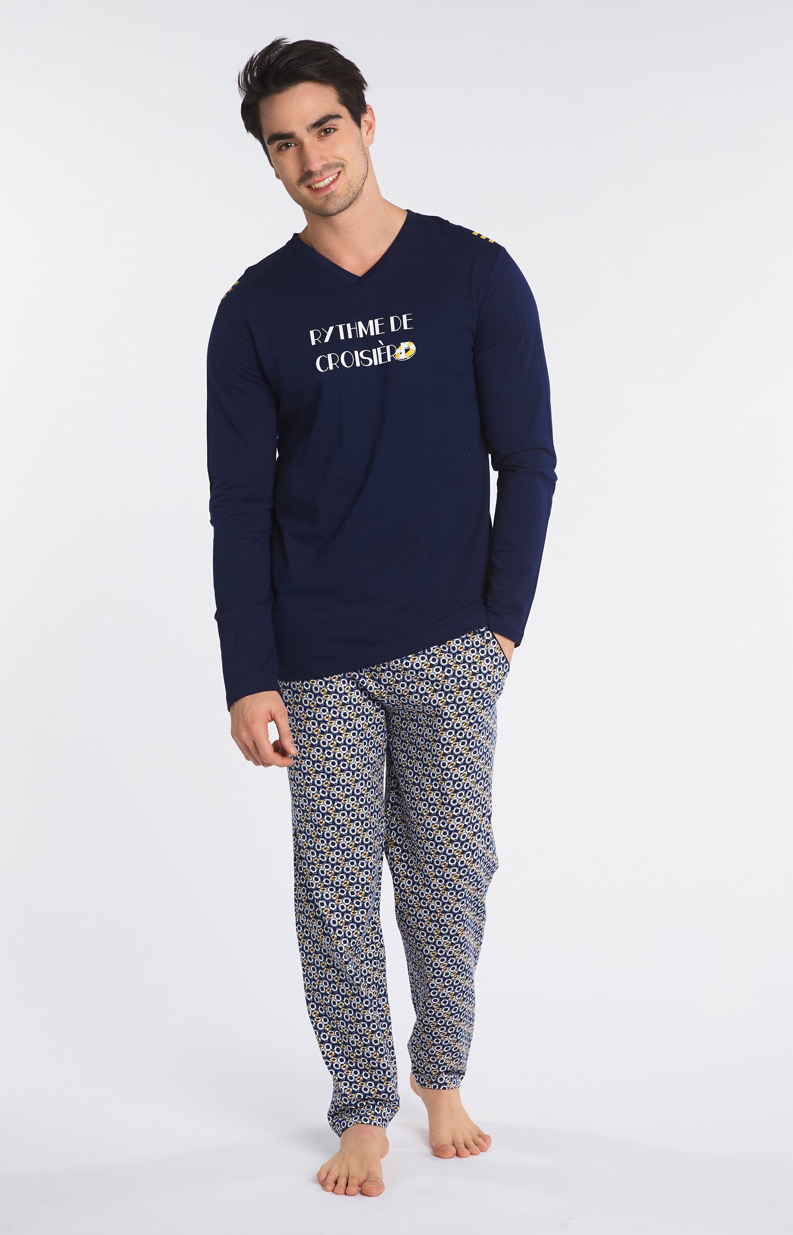 Pyjama long Homme Bouée Marine 1
