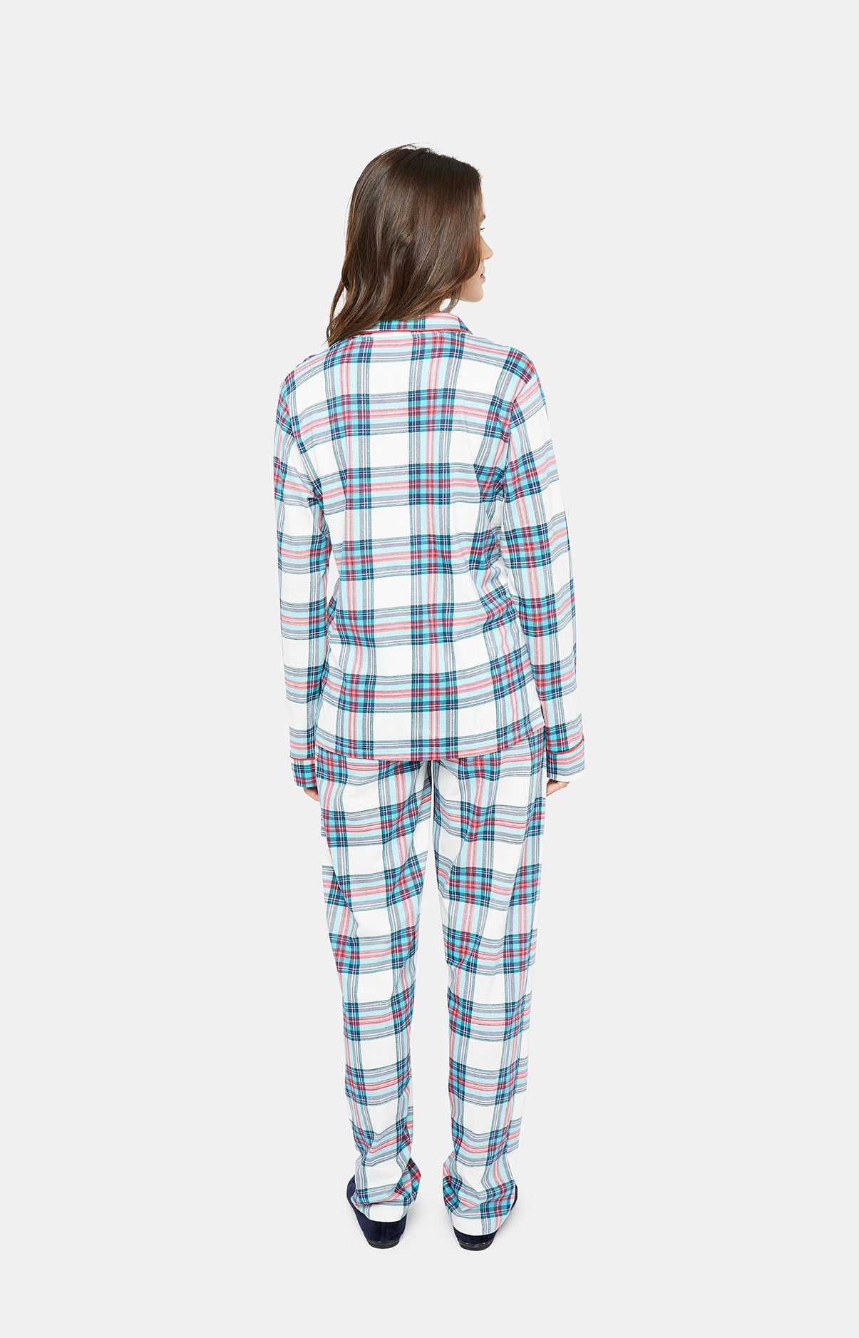 Pyjama long boutonné Femme Honoré Blanc et Ivoire 4